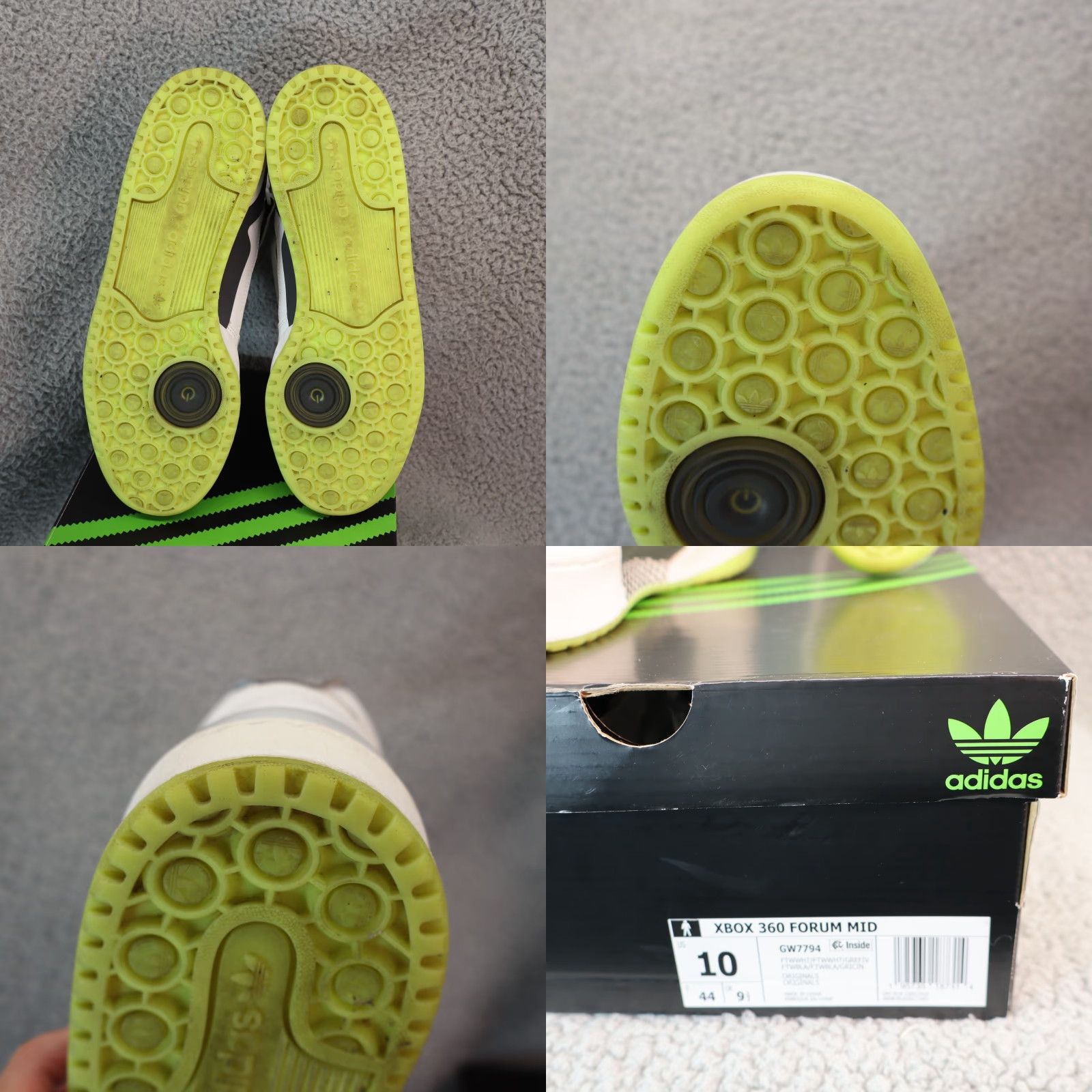 Adidas adidas Forum Sneaker - White Leather Mid Top - 2021 - Size 10 - Mens - Casual Shoes - GW7794 - Rubber Outsole - Lace Up - 9.5 US / 10 UK / 44 EU Size US 10 / EU 43 - 8 Thumbnail