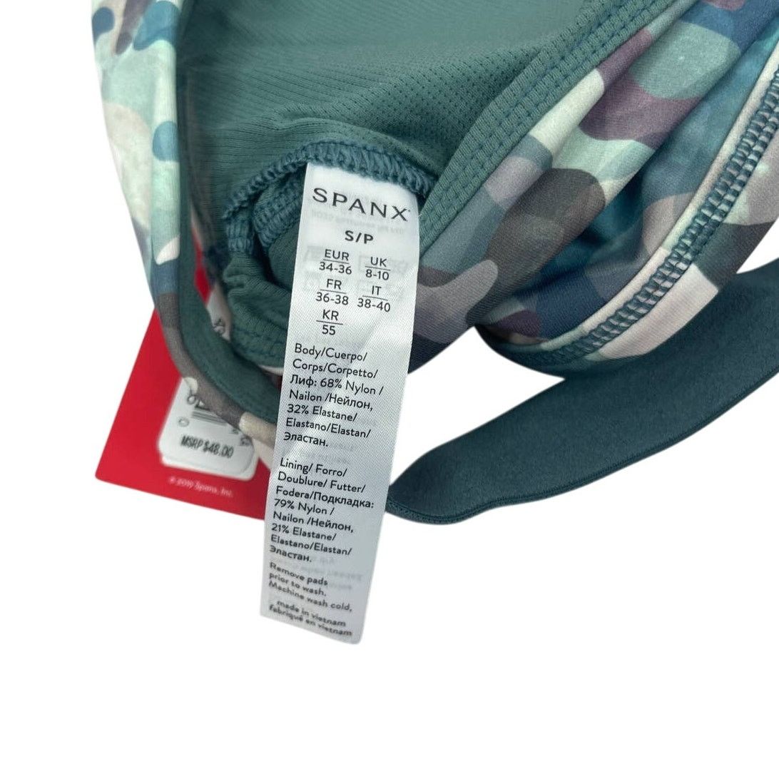 Spanx Spanx Printed Low Impact Green Camo Sports Bra Women’s Sz S Size ONE SIZE - 4 Thumbnail