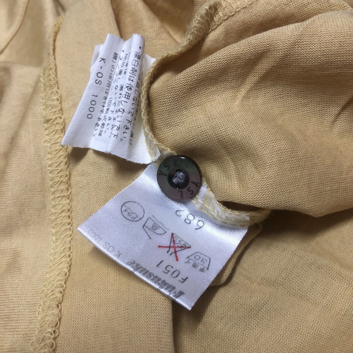 Hedi Slimane × Vintage × Yves Saint Laurent Vintage Yves Saint Laurent Long Sleeve Polo Shirt Size US S / EU 44-46 / 1 - 12 Thumbnail