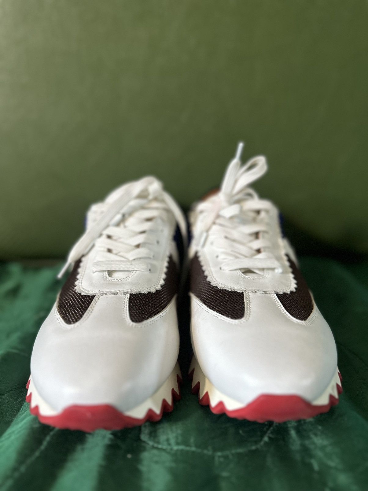Christian Louboutin Christian Louboutin Loubishark Mix-Media Red Sole Sneakers Size US 11 / EU 44 - 3 Thumbnail