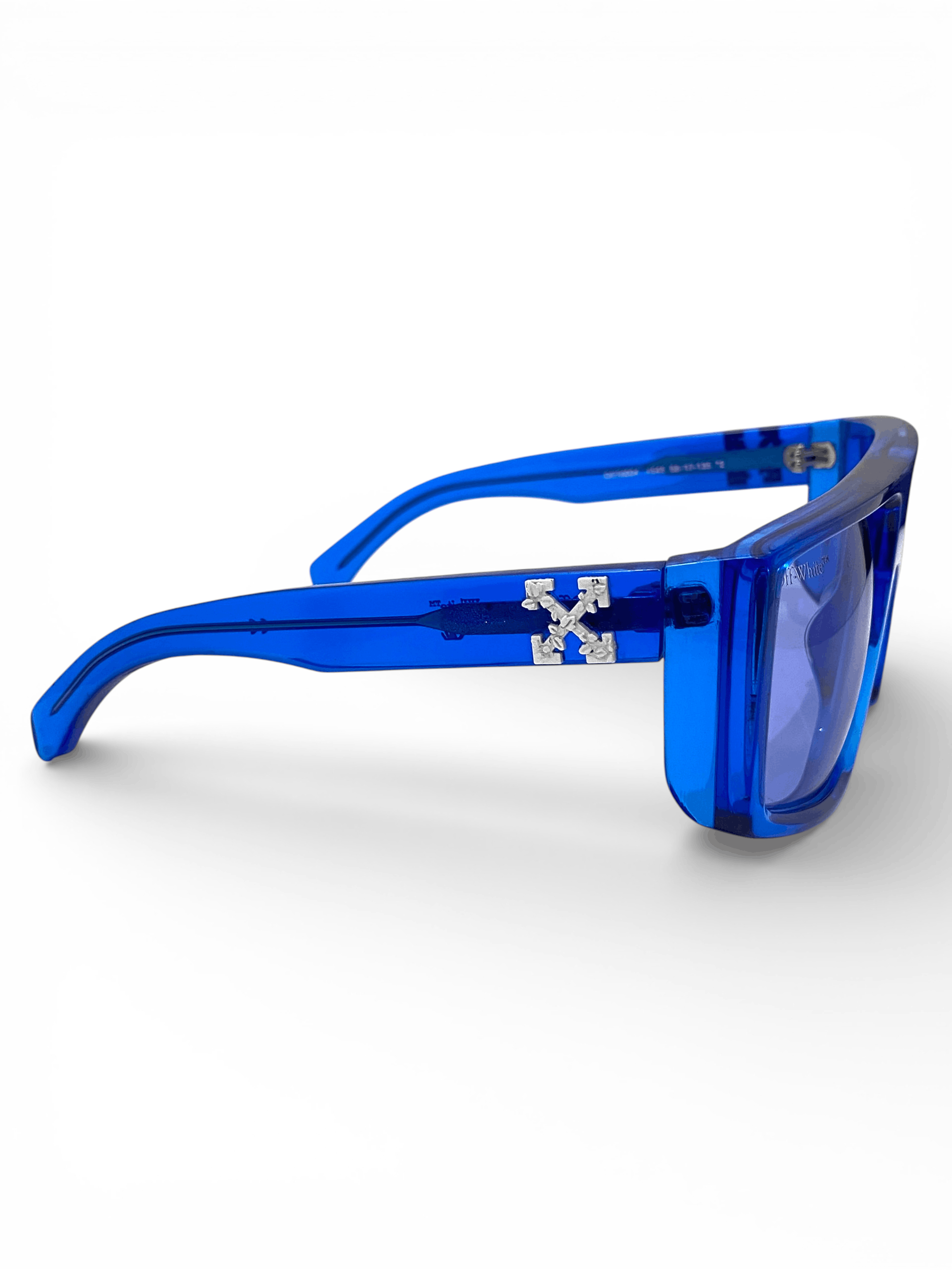 Off-White OFF WHITE Arrows Logo Alps Oversized Square Blue Sunglasses Size ONE SIZE - 6 Thumbnail