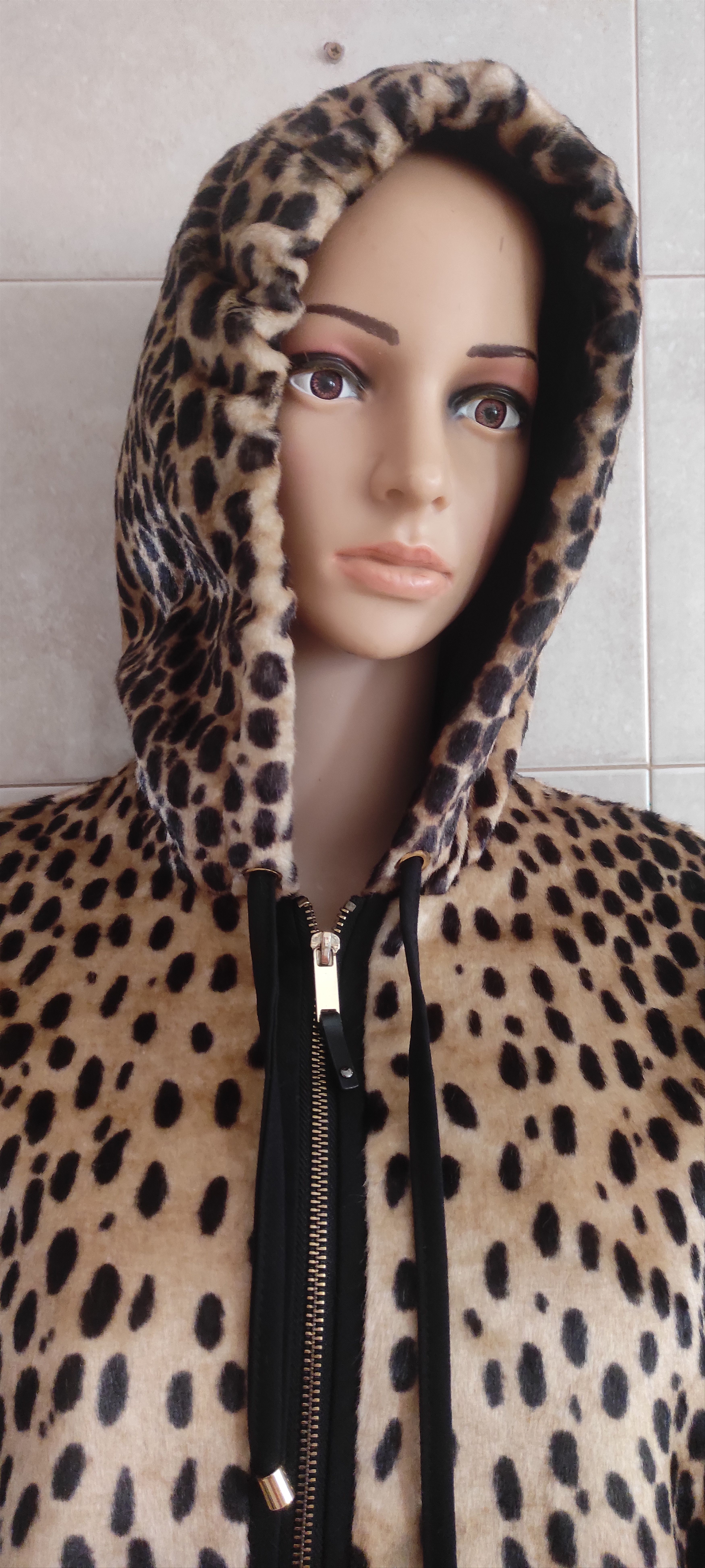 Zara Zara Trafaluc Leopard Print Faux Fur Zip-Up Hooded Coat Size L / US 10 / IT 46 - 5 Thumbnail