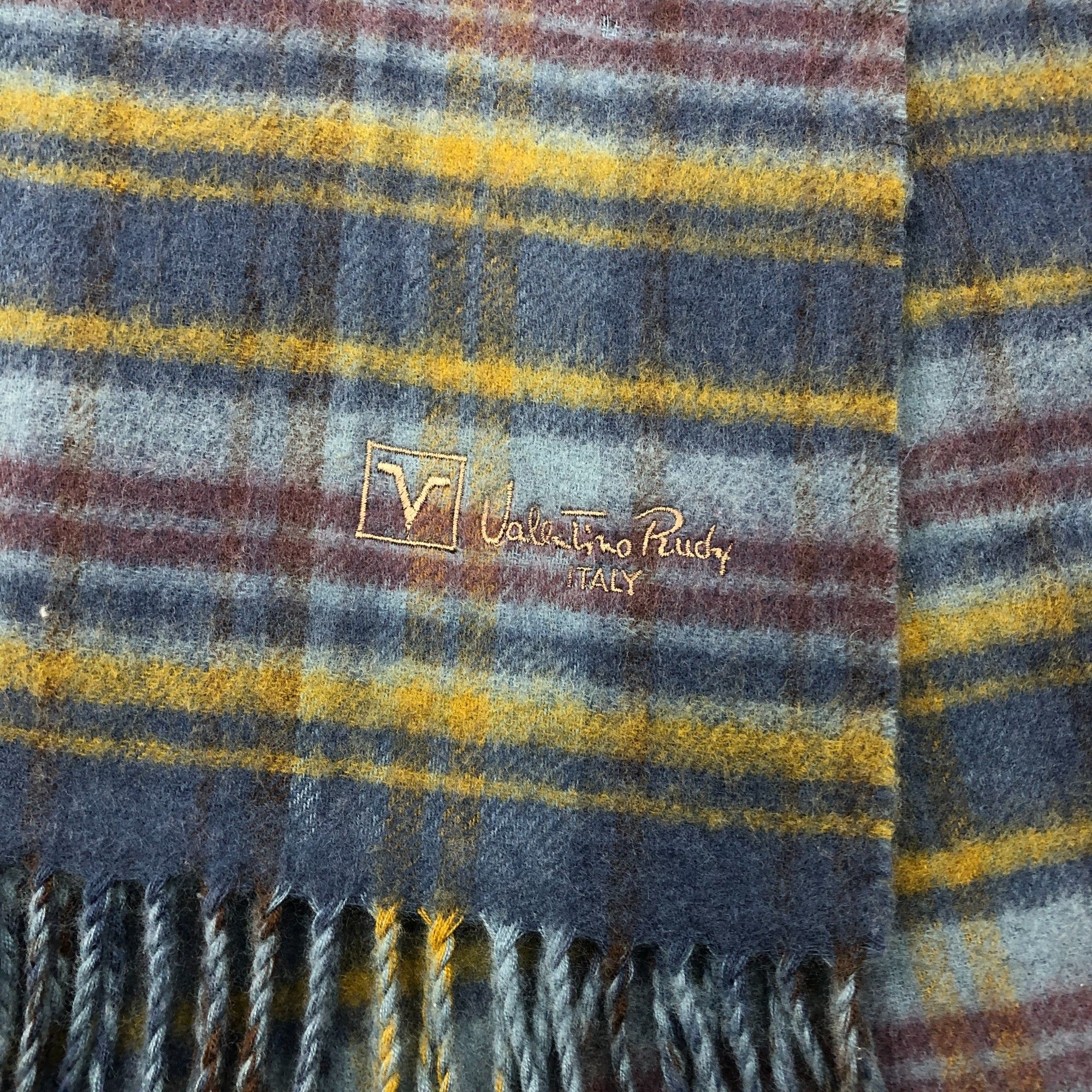 Japanese Brand Vintage Valentino Rudy Scarf Muffler Wool Cashmere Scarves Size ONE SIZE - 5 Thumbnail