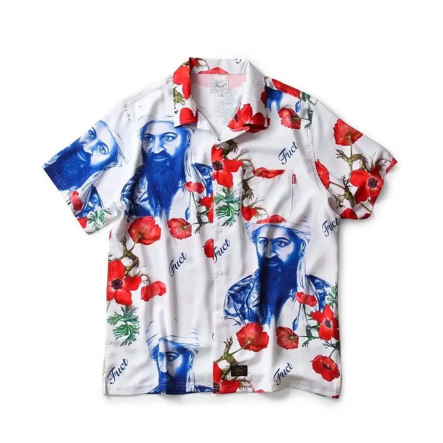 FUCT FUCT War On Drugs Osama Bin Laden Button Shirt Size US XL / EU 56 / 4 - 1 Thumbnail