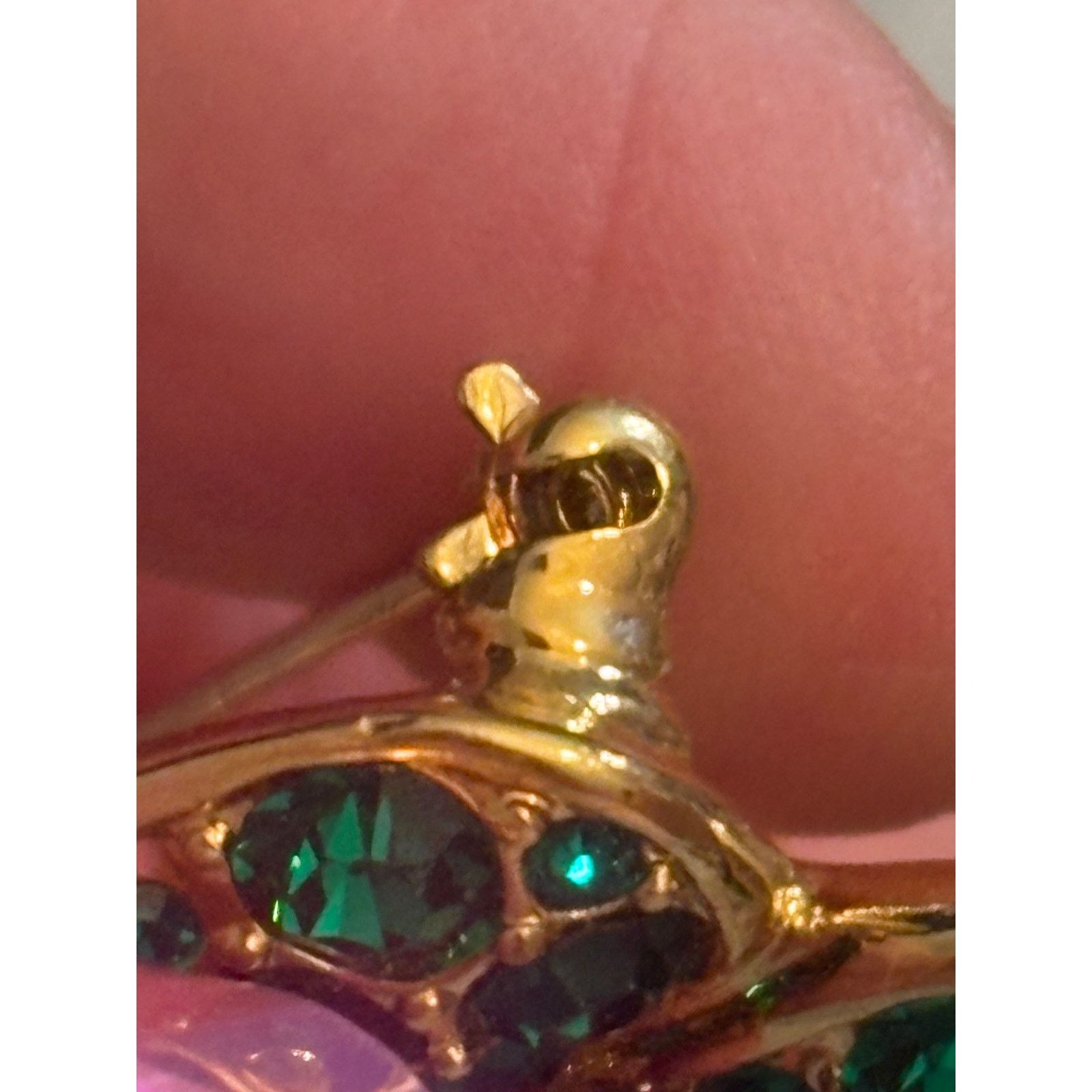 Monet Vintage Monet Emerald Green Rhinestone Floral Brooch Size ONE SIZE - 4 Thumbnail