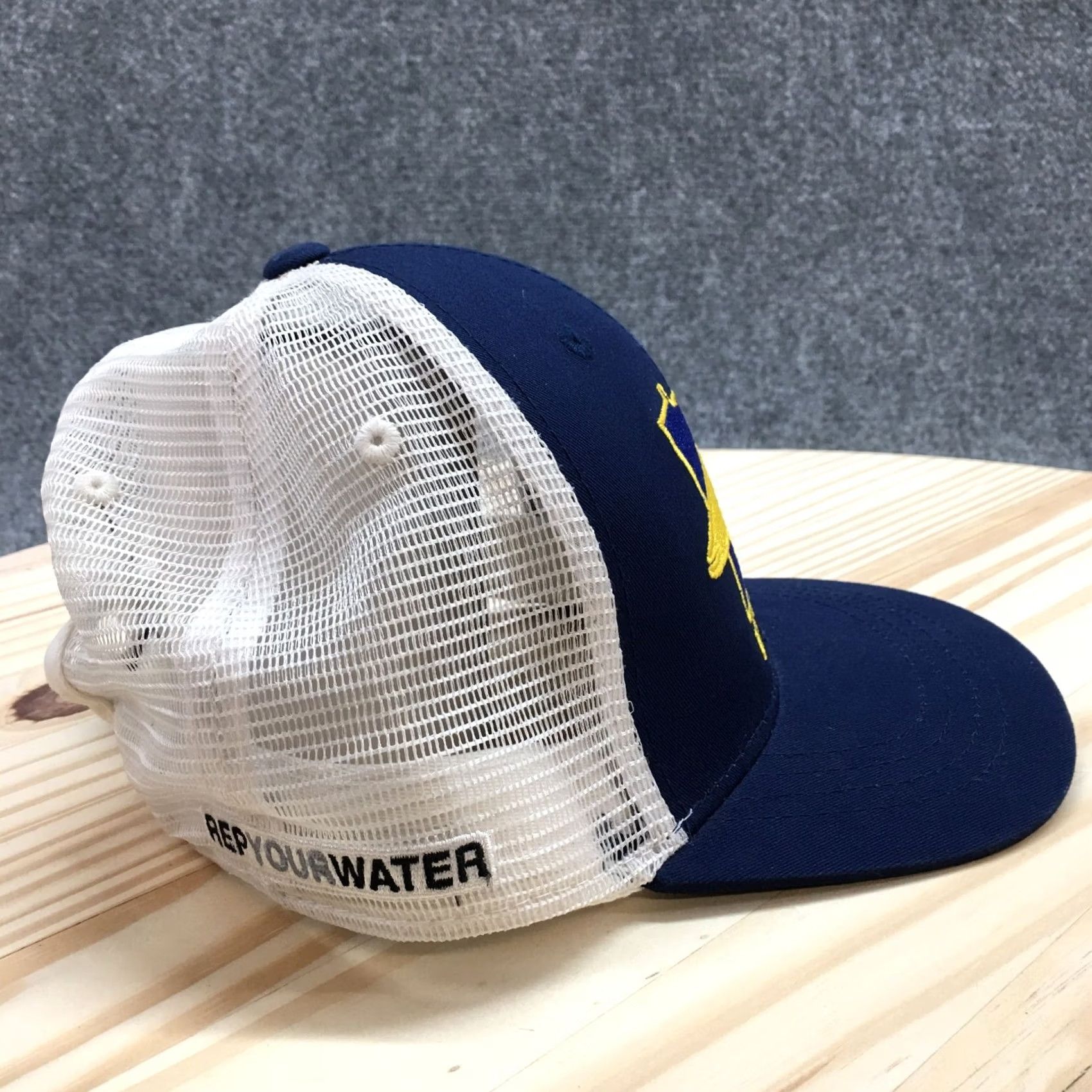 Logo 7 RepYourWater Minnesota Trucker Hat Mens Blue OS Curved Brim Embroidered Logo Size ONE SIZE - 7 Thumbnail