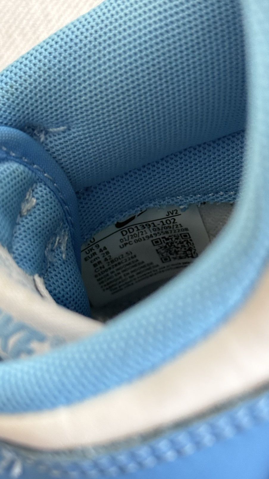 Nike Nike Dunk Low University Blue Size US 10 / EU 43 - 9 Thumbnail
