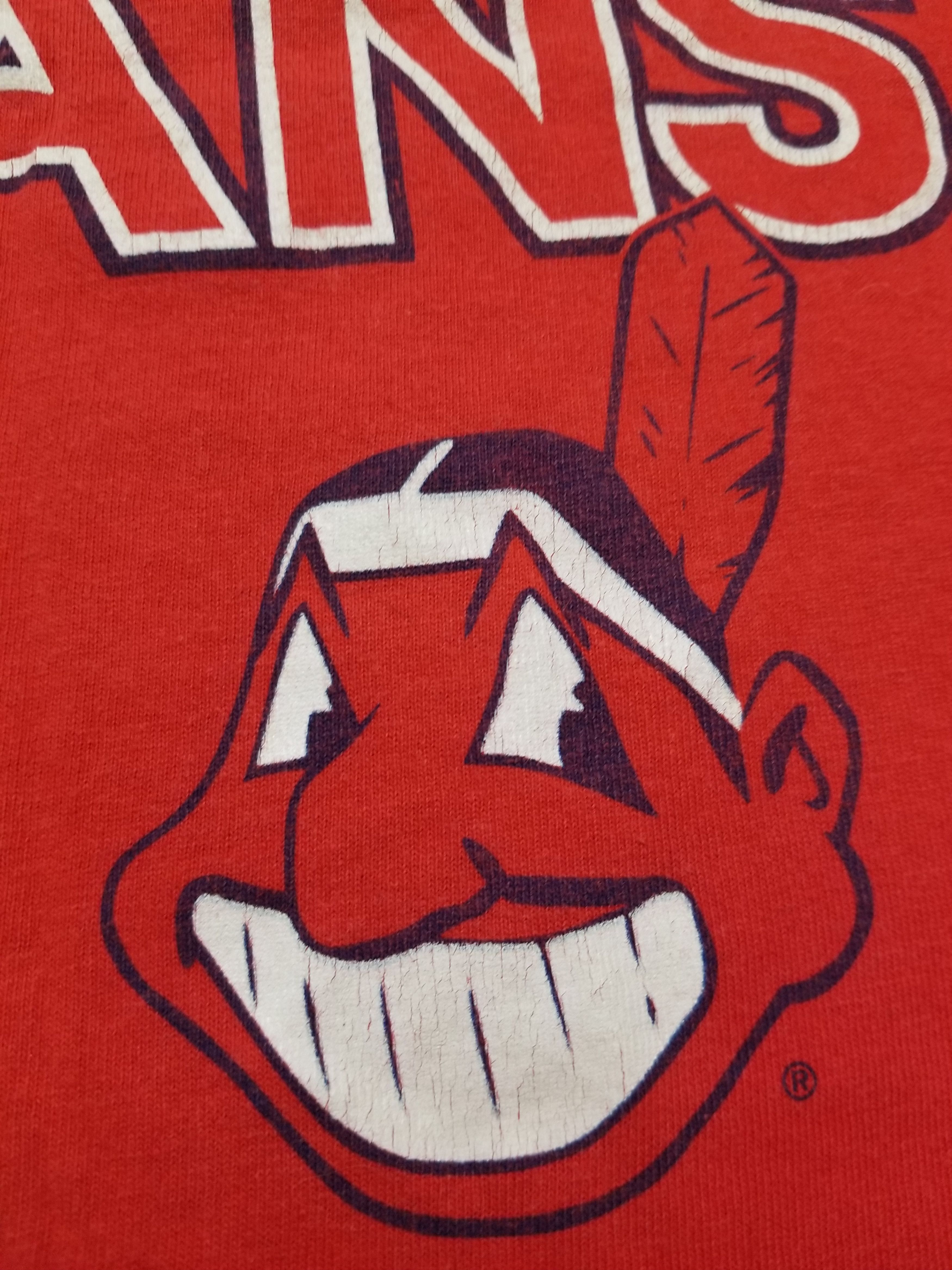 Salem Sportswear Vintage 94s SALEM SPORTWEAR CLEVELAND INDIANS MLB T-Shirt Size US M / EU 48-50 / 2 - 10 Thumbnail