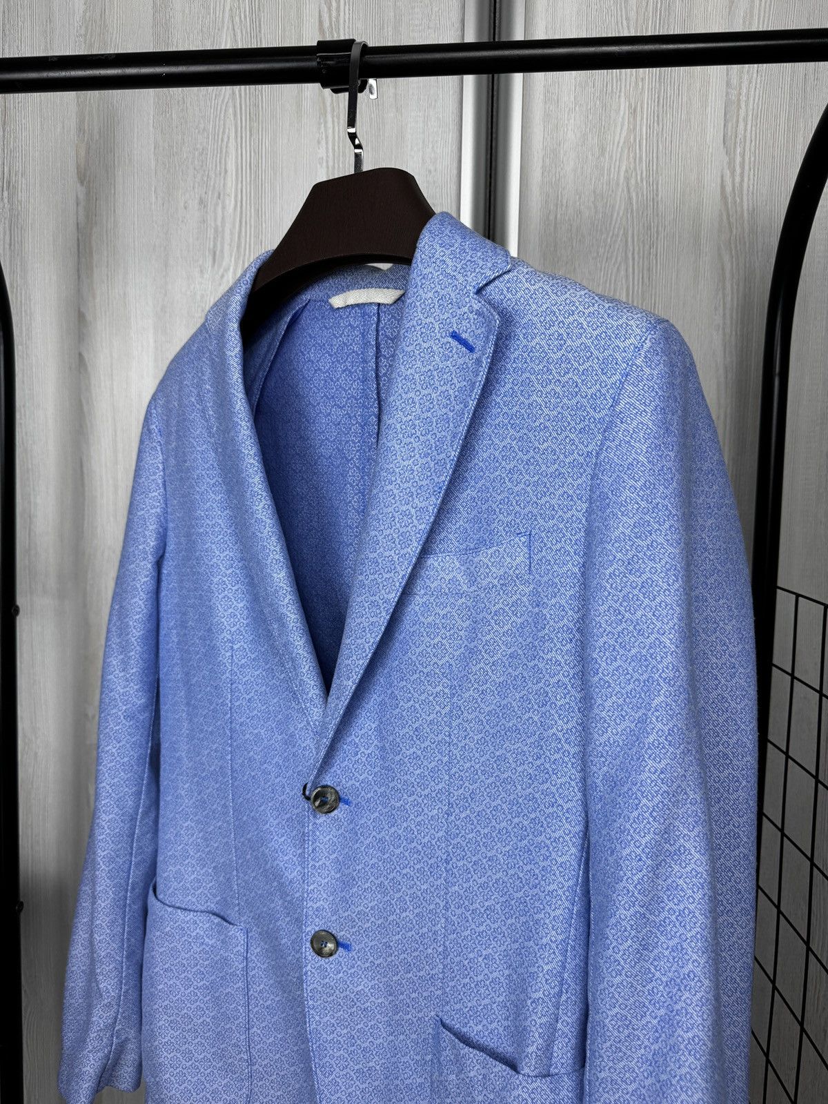 Other 345$ Santaniello Cotton Linen blend patterned unlined blazer Size 36R - 5 Thumbnail