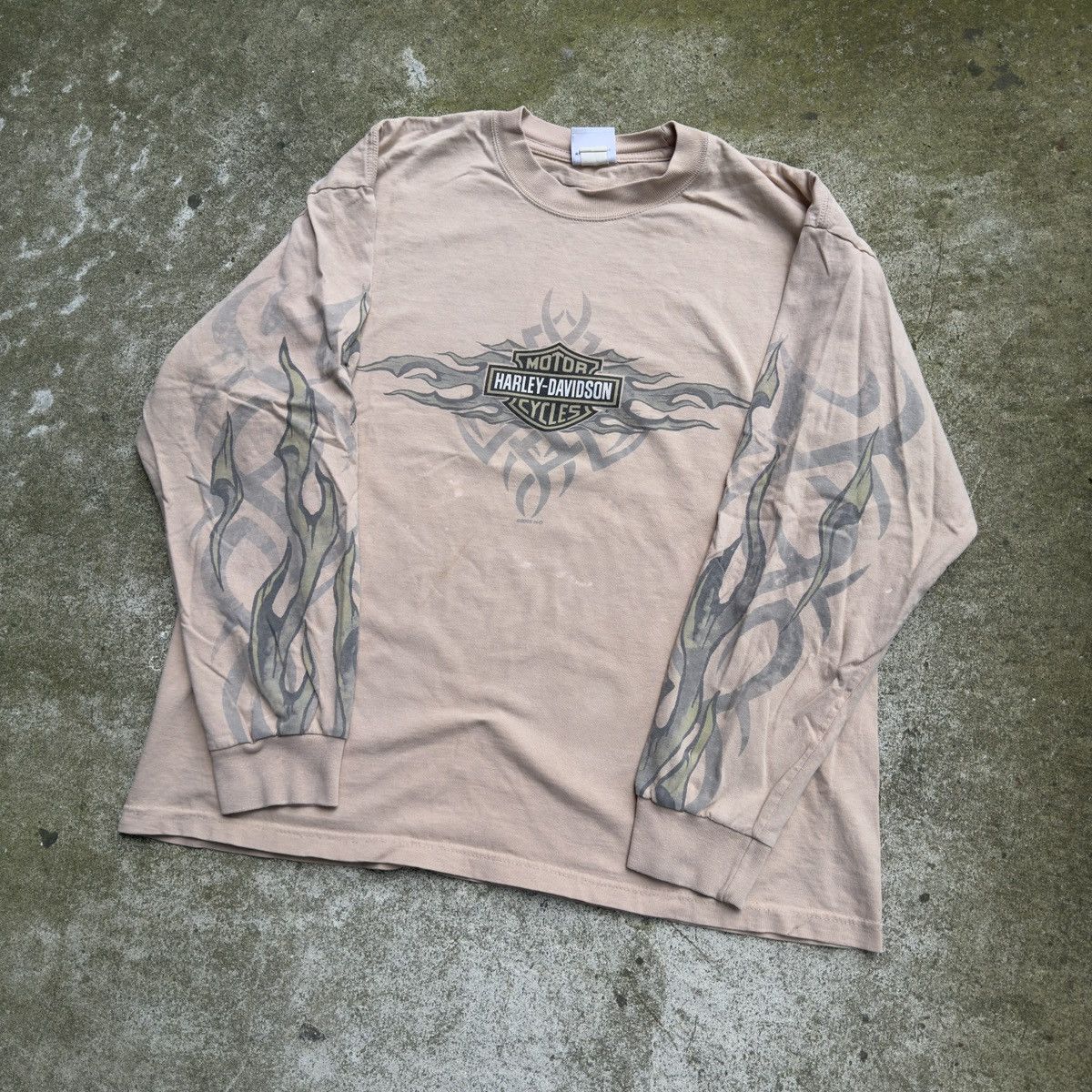 Harley Davidson Harley Davidson Faded Flame Longsleeve Tee ERD Grunge Chrome Size US XL / EU 56 / 4 - 6 Thumbnail