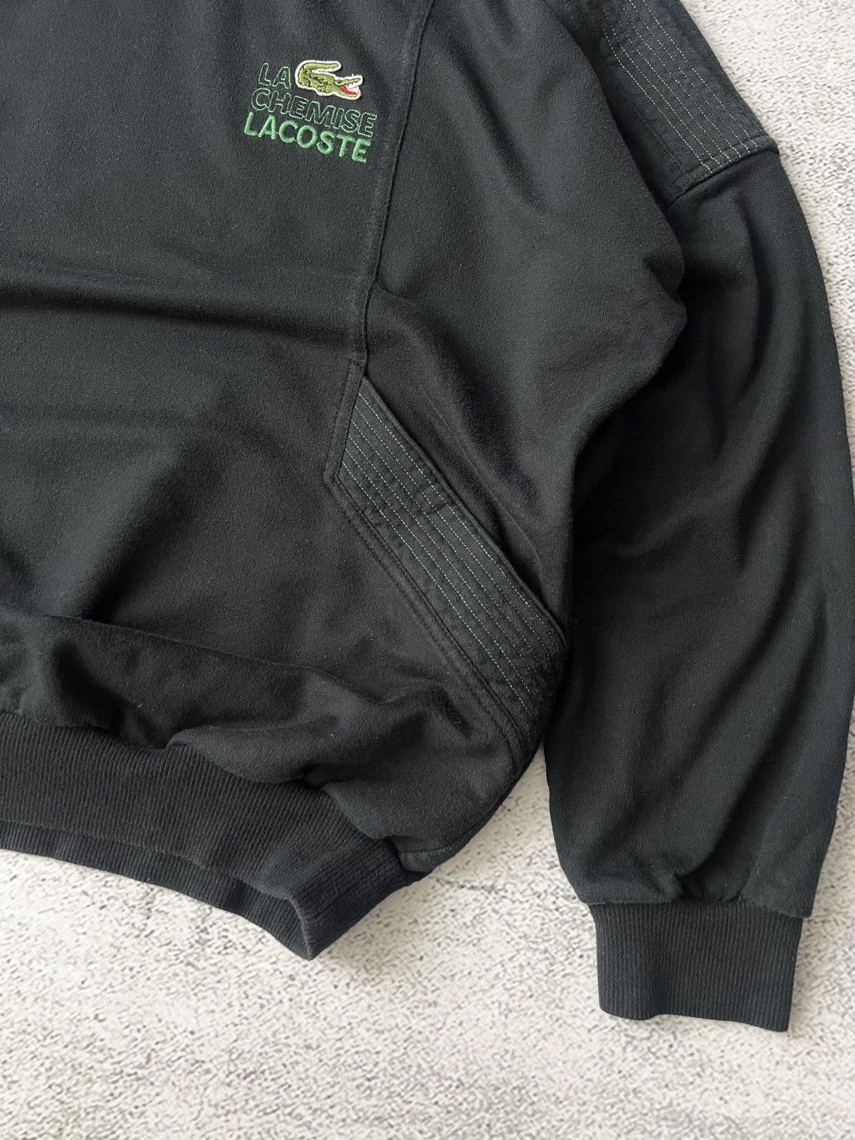 Lacoste 🐊 Y2K Lacoste Vintage Sweatshirt 🇫🇷 Made In France Black XL Size US XL / EU 56 / 4 - 4 Thumbnail
