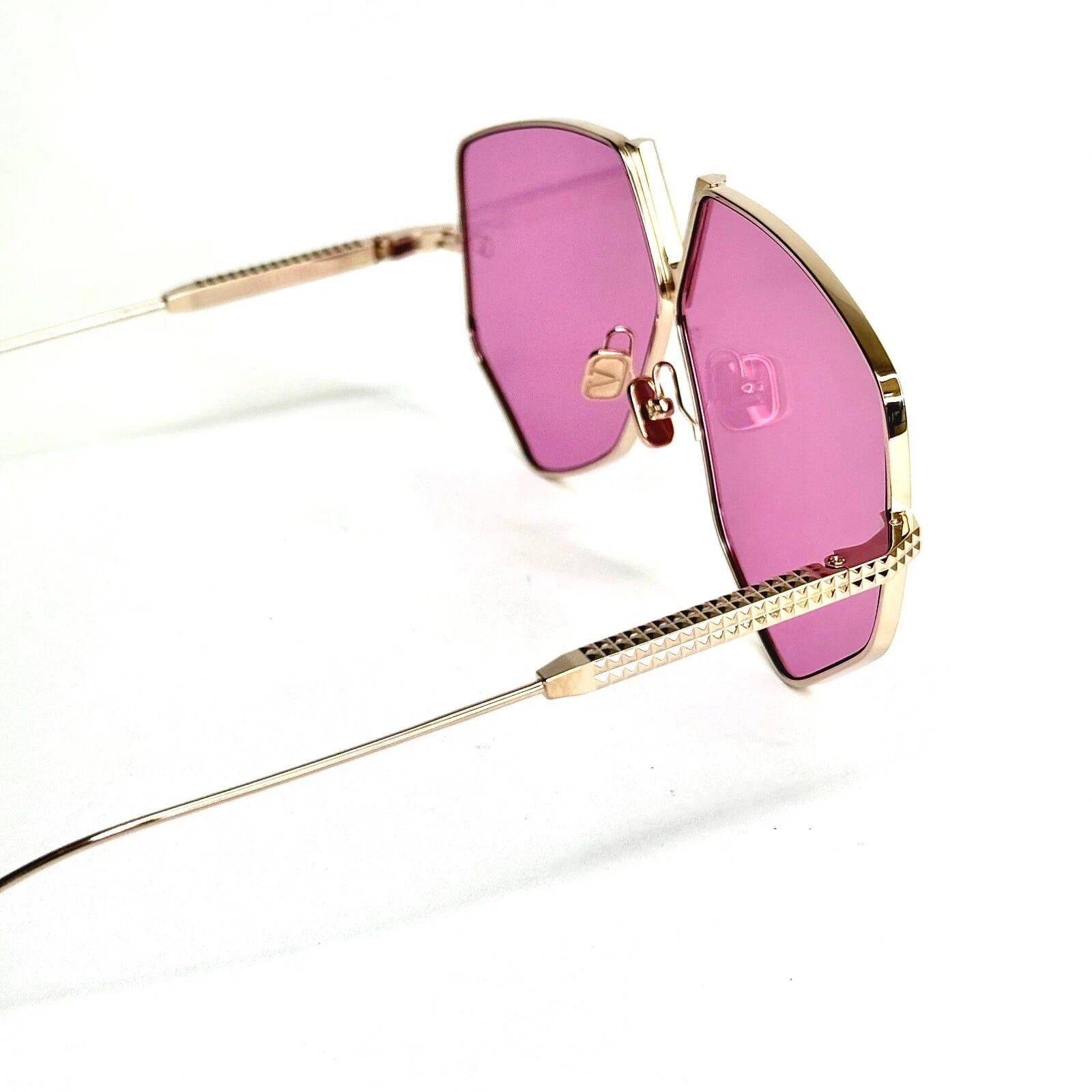 Valentino VALENTINO V HEXAGON VLS115 Gold Titanium VLS 115C Sunglass Size ONE SIZE - 5 Thumbnail