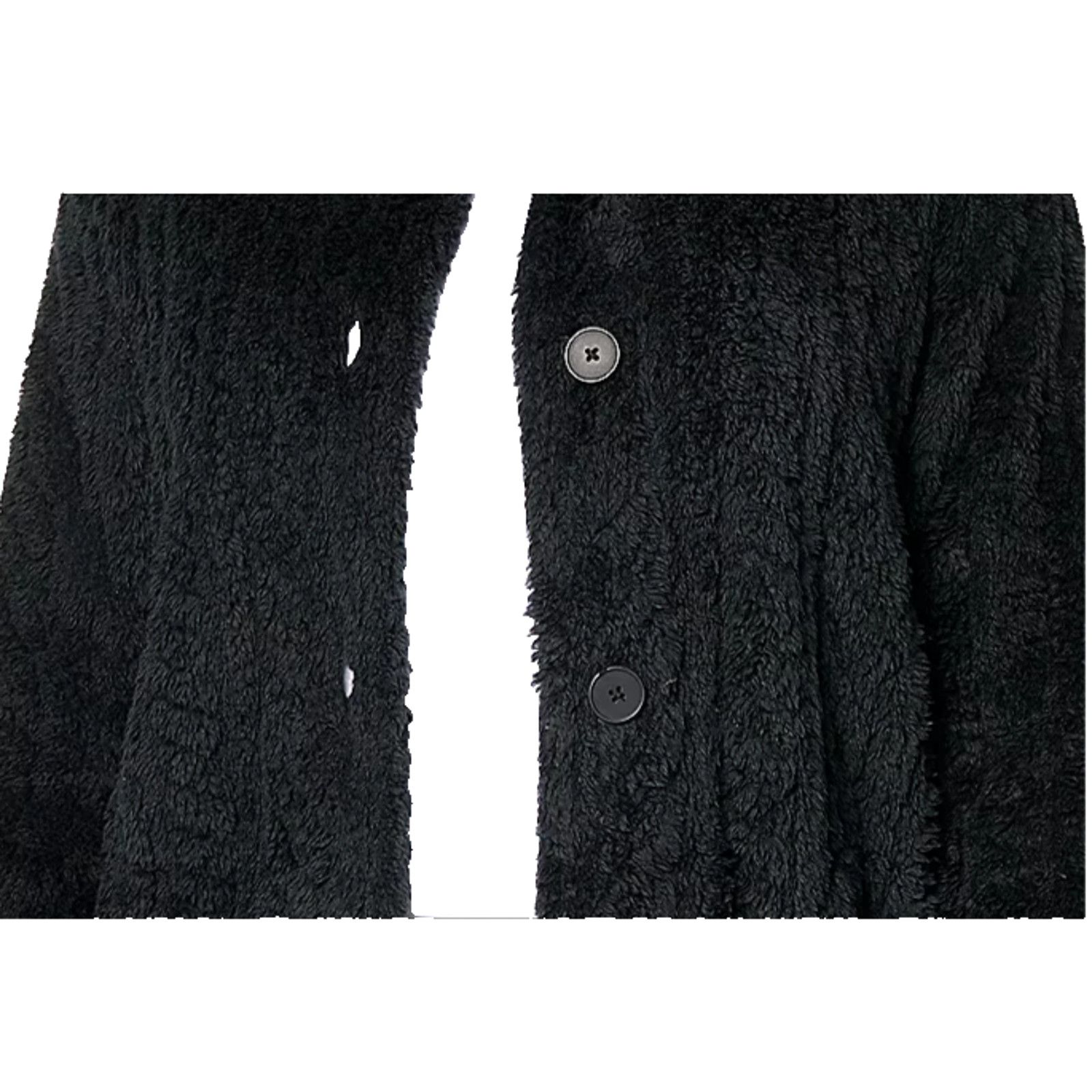 & Other Stories Cuddl Duds Sculpted Sherpa Shacket Black Medium A704546 Size M / US 6-8 / IT 42-44 - 2 Thumbnail