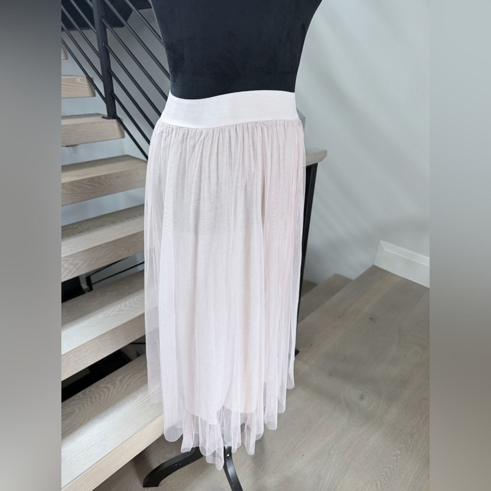 Other Y2K Elegant Cream Tulle Midi Skirt size S Size 27" / US 4 / IT 40 - 3 Thumbnail