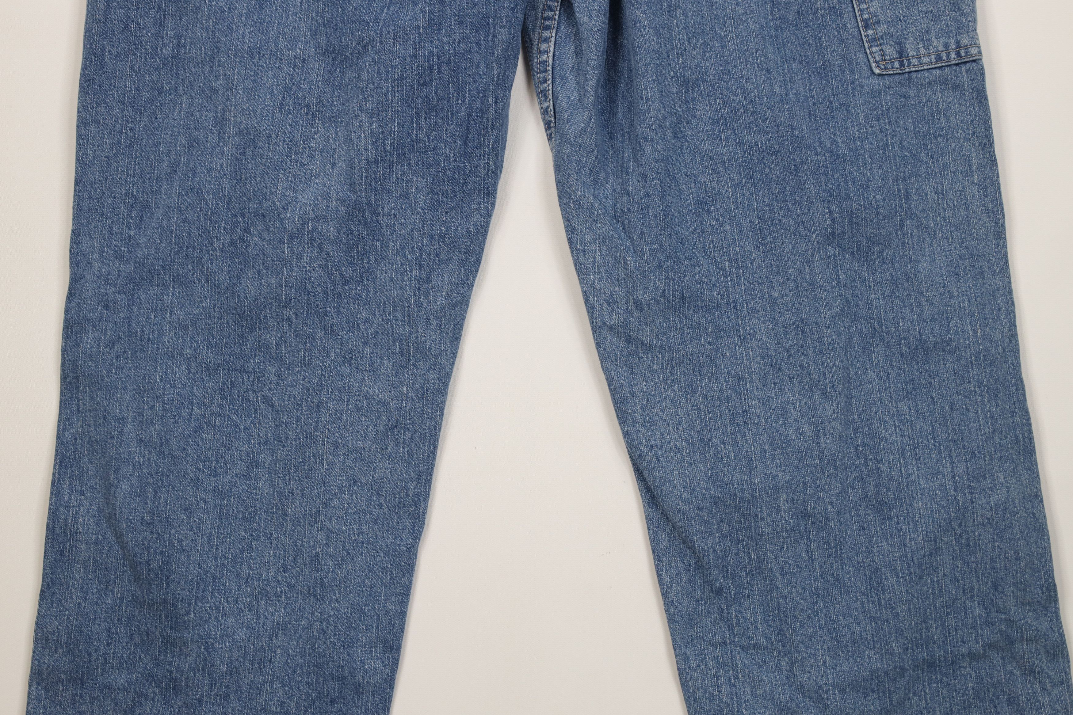 Lee Vintage Y2K Lee Relaxed Wide Leg Dungaree Denim Jeans Blue Size US 36 / EU 52 - 12 Thumbnail