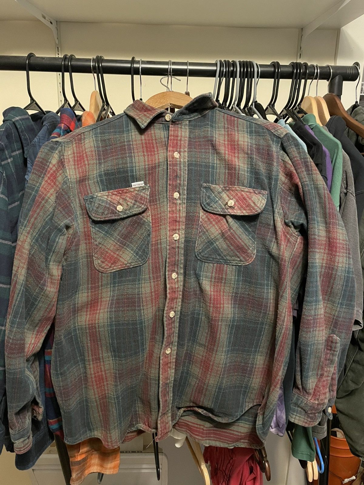Carhartt × Vintage Vintage carhartt flannel Size US L / EU 52-54 / 3 - 1 Thumbnail