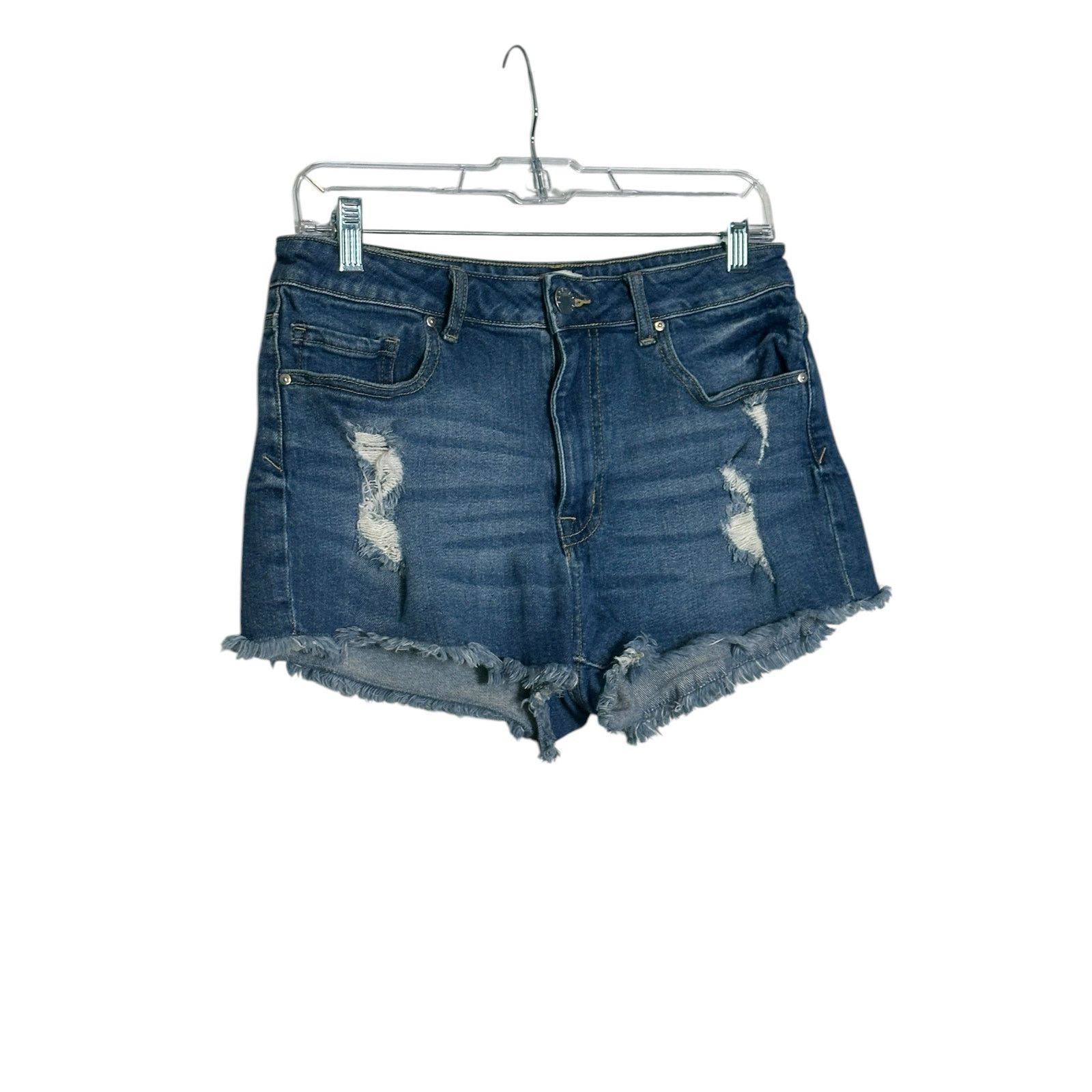 Forever 21 FOREVER 21 blue distressed raw hem jean shorts size 30 Size 30" / US 8 / IT 44 - 5 Thumbnail