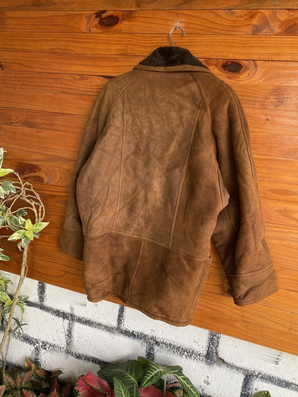 Vintage Vintage COLZER Shearling Suede Brown Leather Winter Coat Size US L / EU 52-54 / 3 - 10 Thumbnail