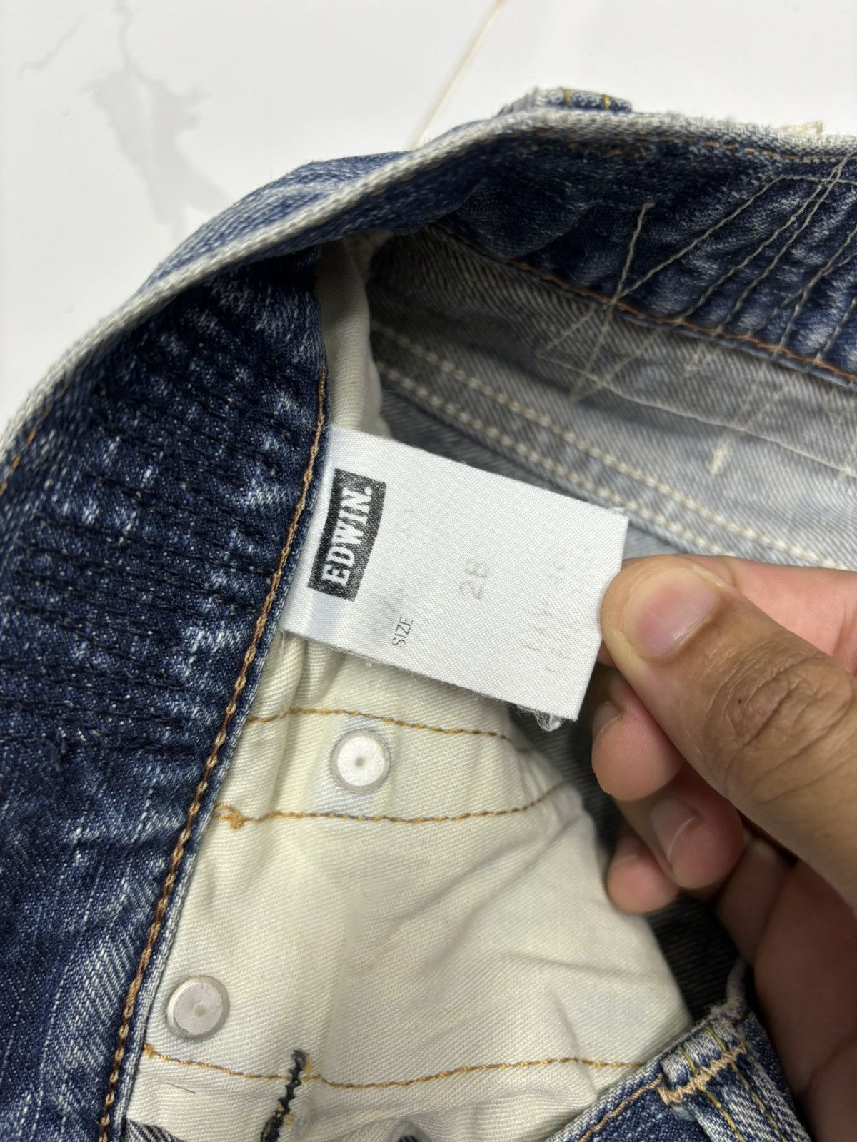 If Six Was Nine VINTAGE EDWIN XU FLARE JEANS EXCLUSIVE MODEL DENIM JEANS Size 29" - 11 Thumbnail