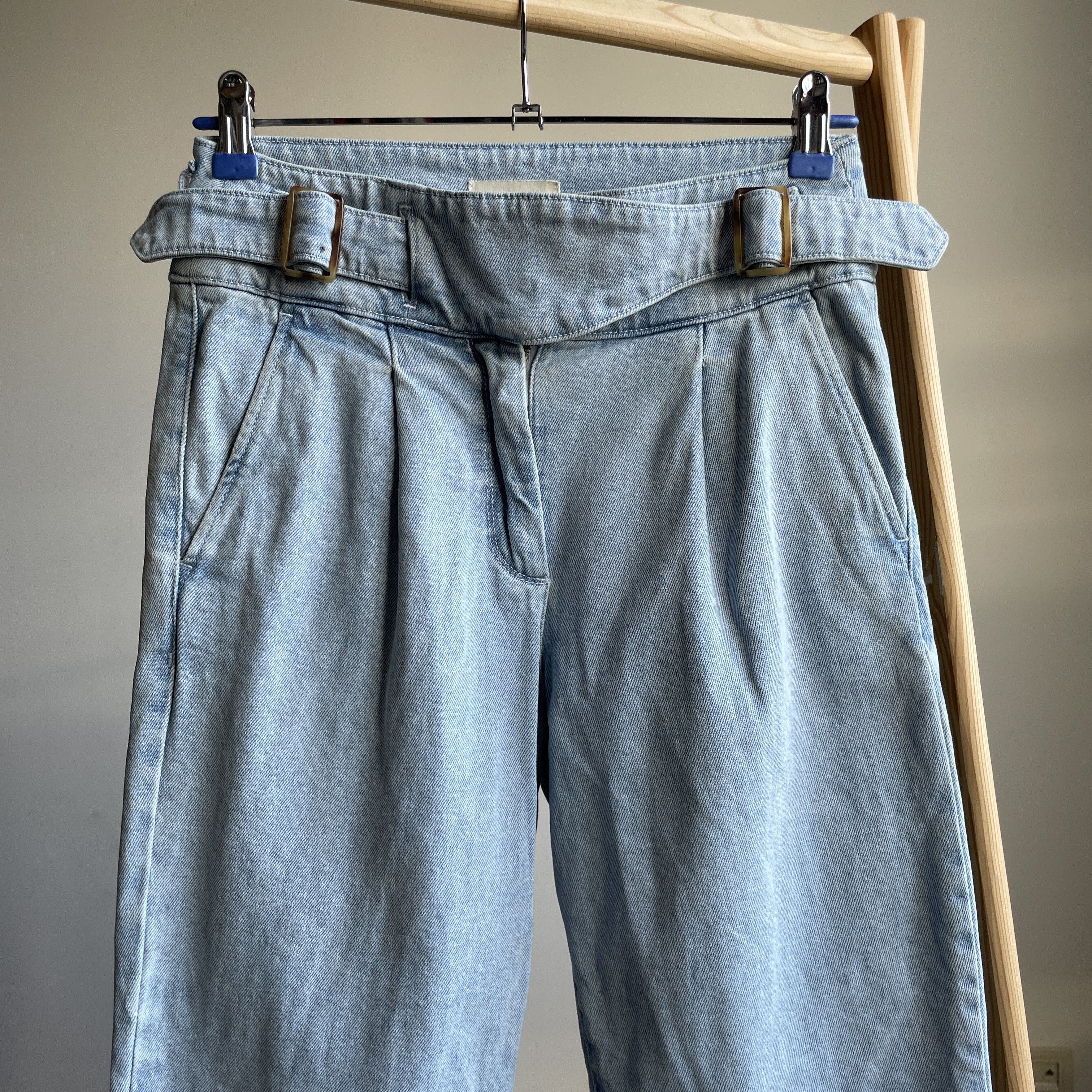 Sezane Sezane Franck Buckled Waist High Rise Jeans Size EUR 36 Size 25" / US 0 / IT 36 - 3 Thumbnail