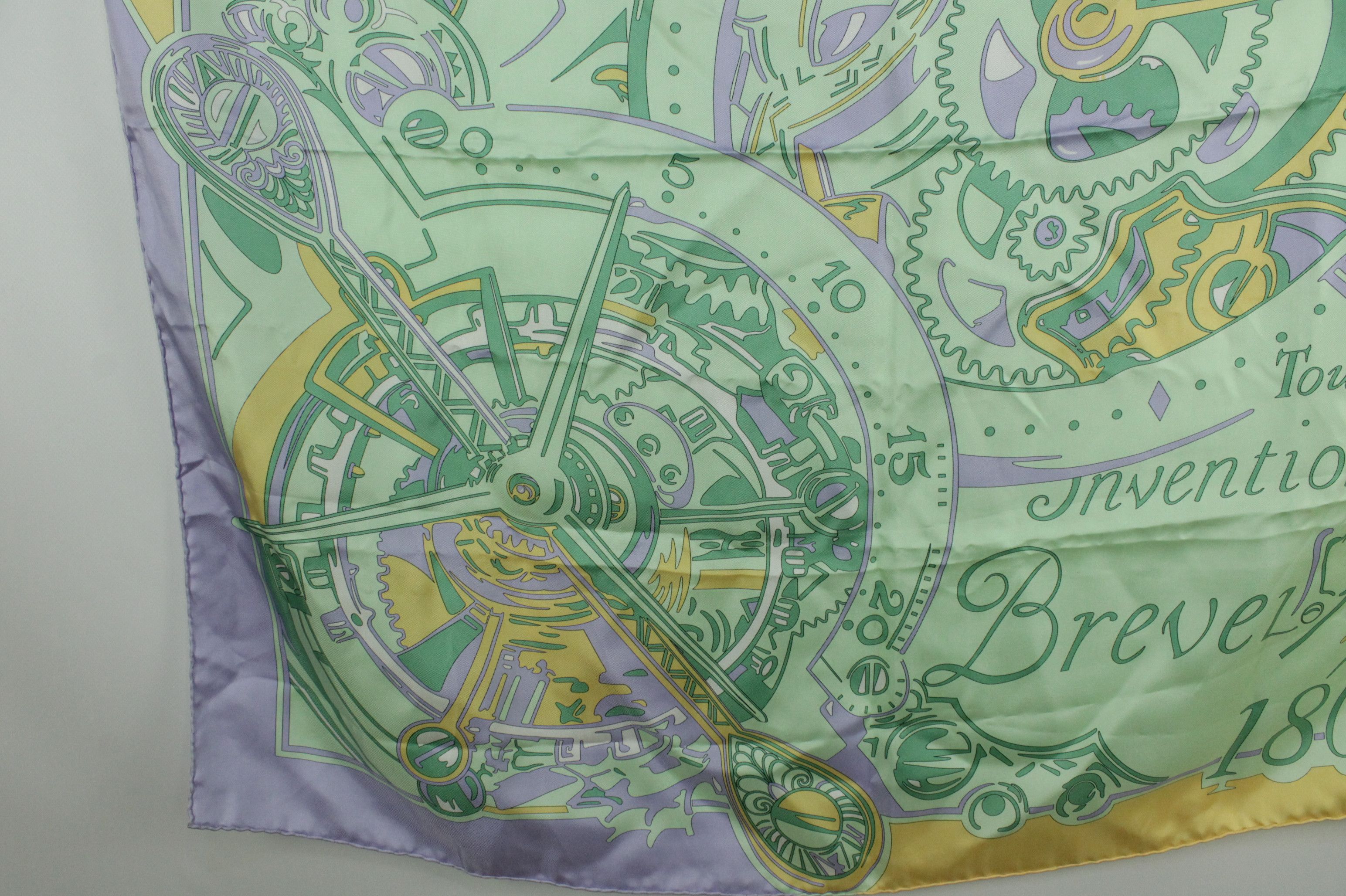 Designer Breguet Depuis 1775 Silk Scarf Carre 90 Tourbillon Invention Size ONE SIZE - 5 Thumbnail