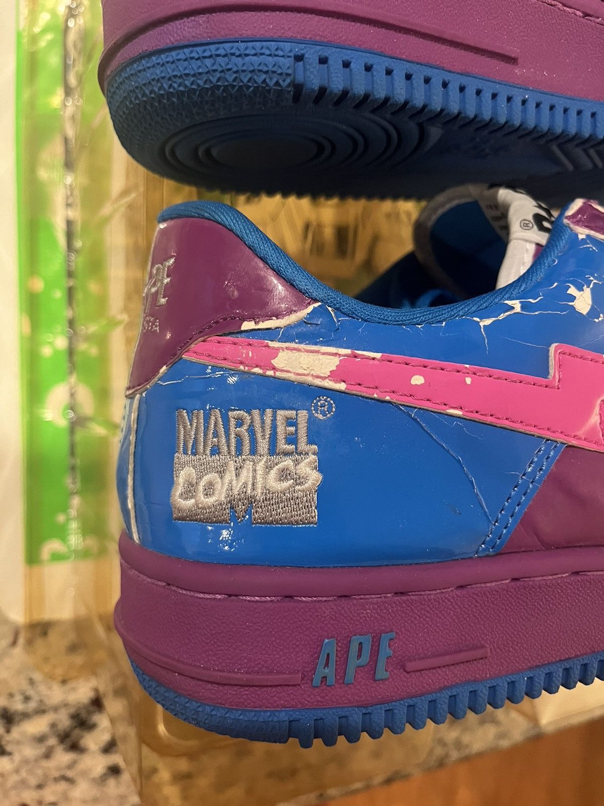 Bape × Marvel Comics Bape x Marvel Silver Surfer Bapesta Size US 10.5 / EU 43-44 - 3 Thumbnail