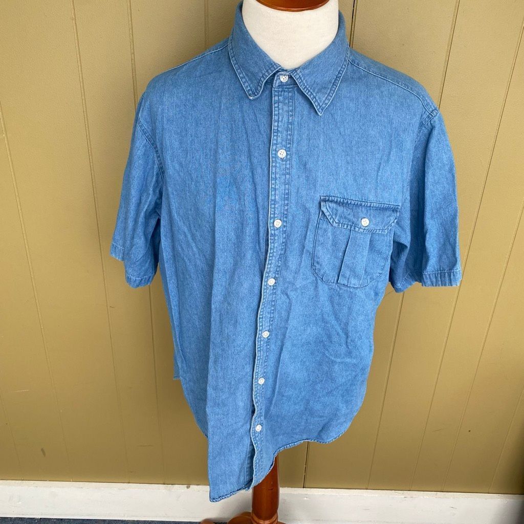 Other Open trails men XL 100% cotton button down short sleeve Size US XL / EU 56 / 4 - 1 Thumbnail