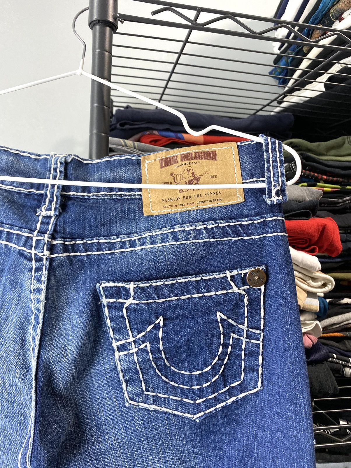 Other 90’s Vintage True Religion Made In USA Blue Denim Pants Size 28" / US 6 / IT 42 - 11 Thumbnail