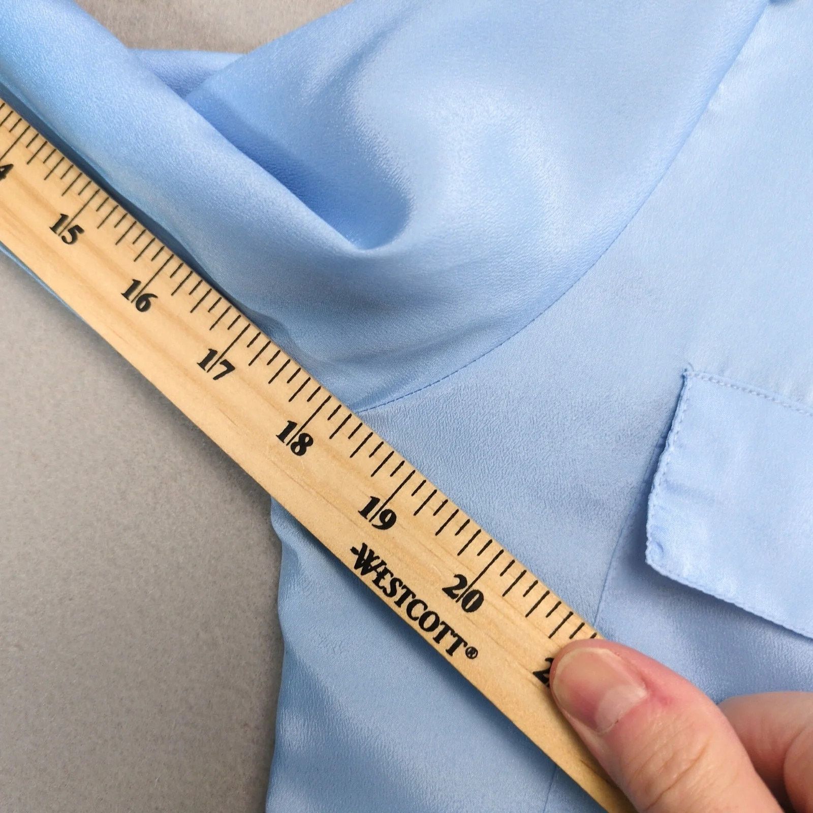 Vintage Carl Lawrence Blue Button Front Blouse Women's M Long Sleeve Size M / US 6-8 / IT 42-44 - 6 Thumbnail