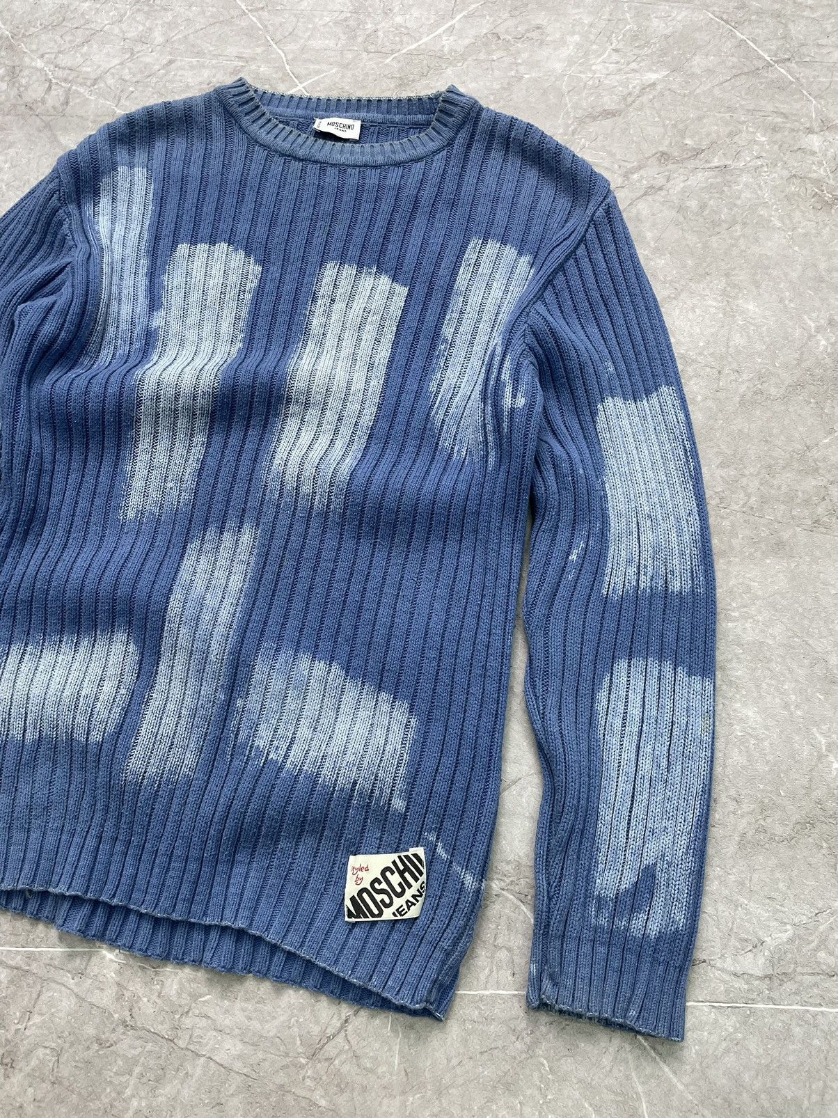 Hysteric Glamour × If Six Was Nine × Moschino Vintage Avant Garde Sweater zip striped ribbed Japanese y2k Size US L / EU 52-54 / 3 - 2 Thumbnail