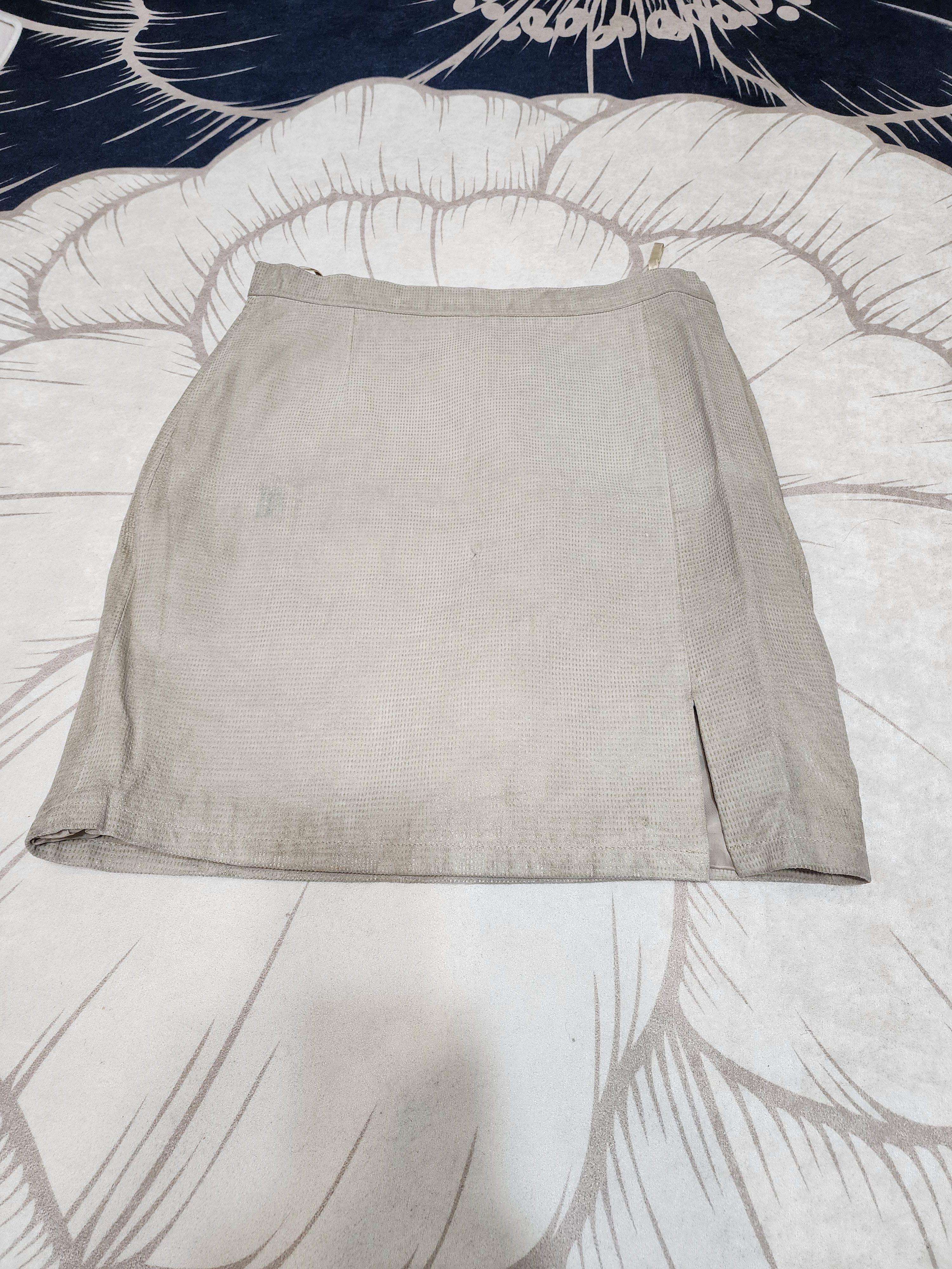 Genuine Leather Beige Leather Skirt Size 31" - 8 Thumbnail