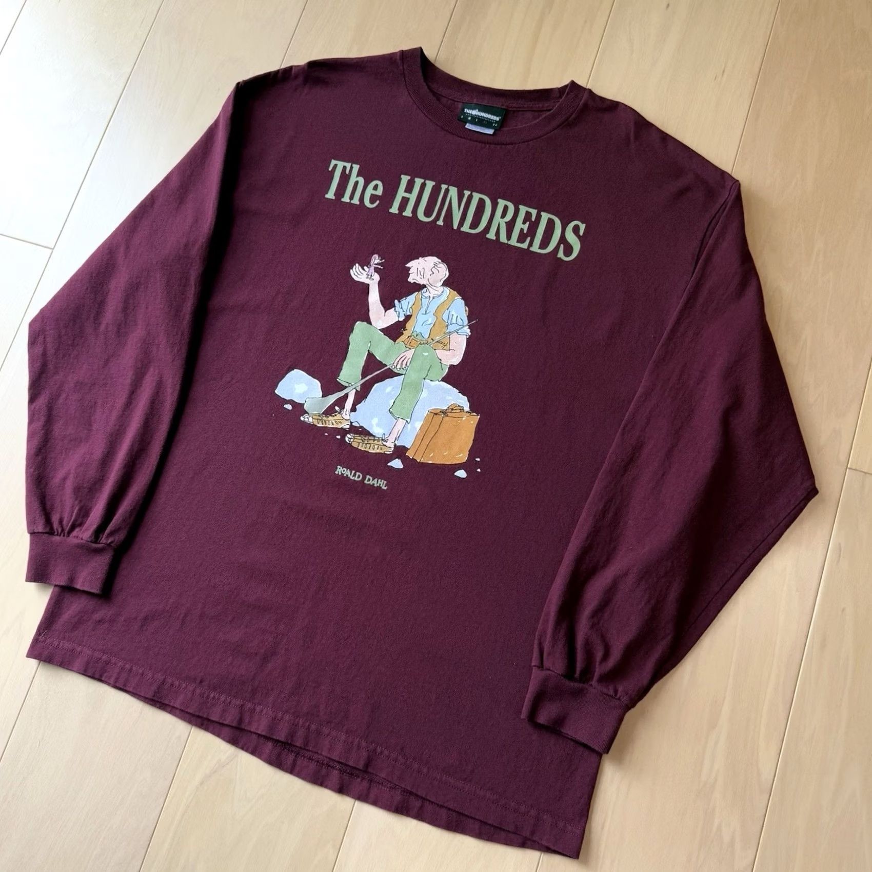 The Hundreds The Hundreds Roald Dahl Shirt XL Long Sleeve Maroon BFG Archive Streetwear Mens XL Red Size US XL / EU 56 / 4 - 8 Thumbnail