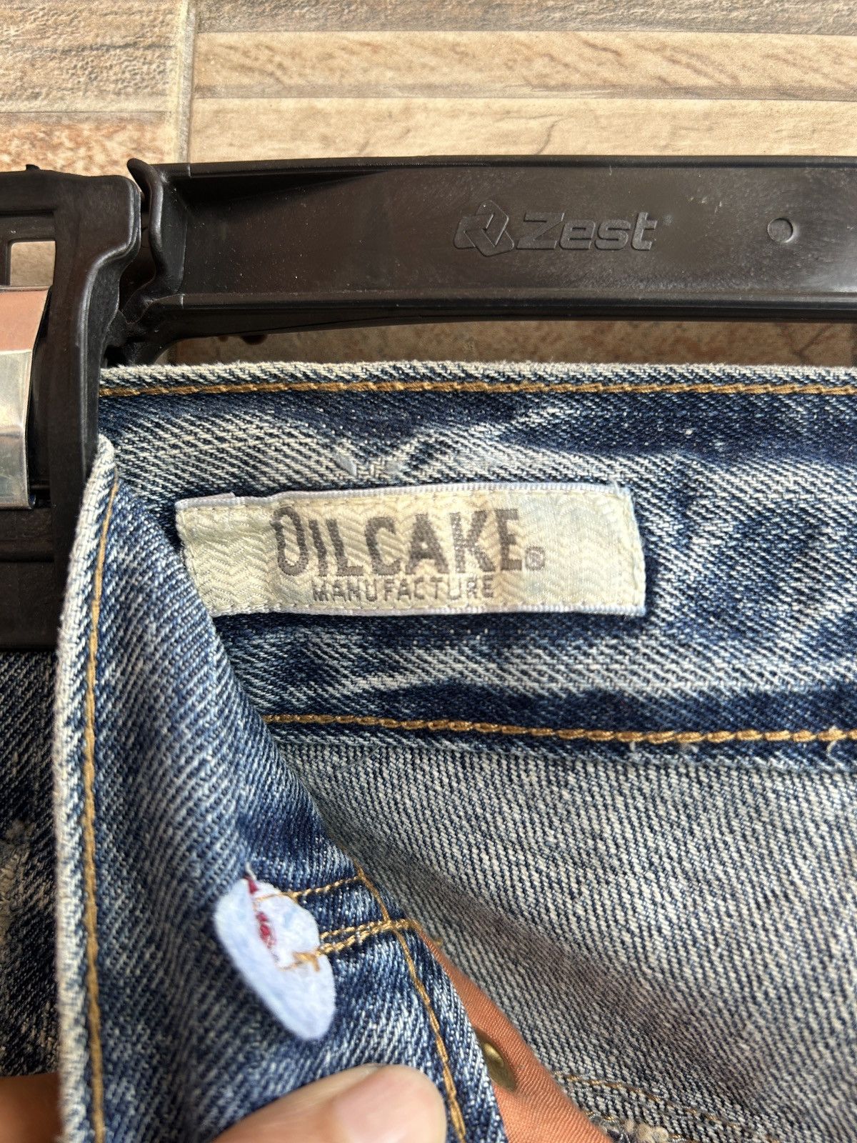 If Six Was Nine 90s Vintage Oil Cake Studded Rare Denim Jeans Lgb Style Size US 30 / EU 46 - 11 Thumbnail