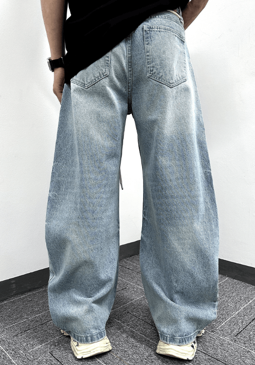 Japanese Brand × Vintage Vintage washed loose flared scimitar jeans y2k Size US 32 / EU 48 - 4 Thumbnail
