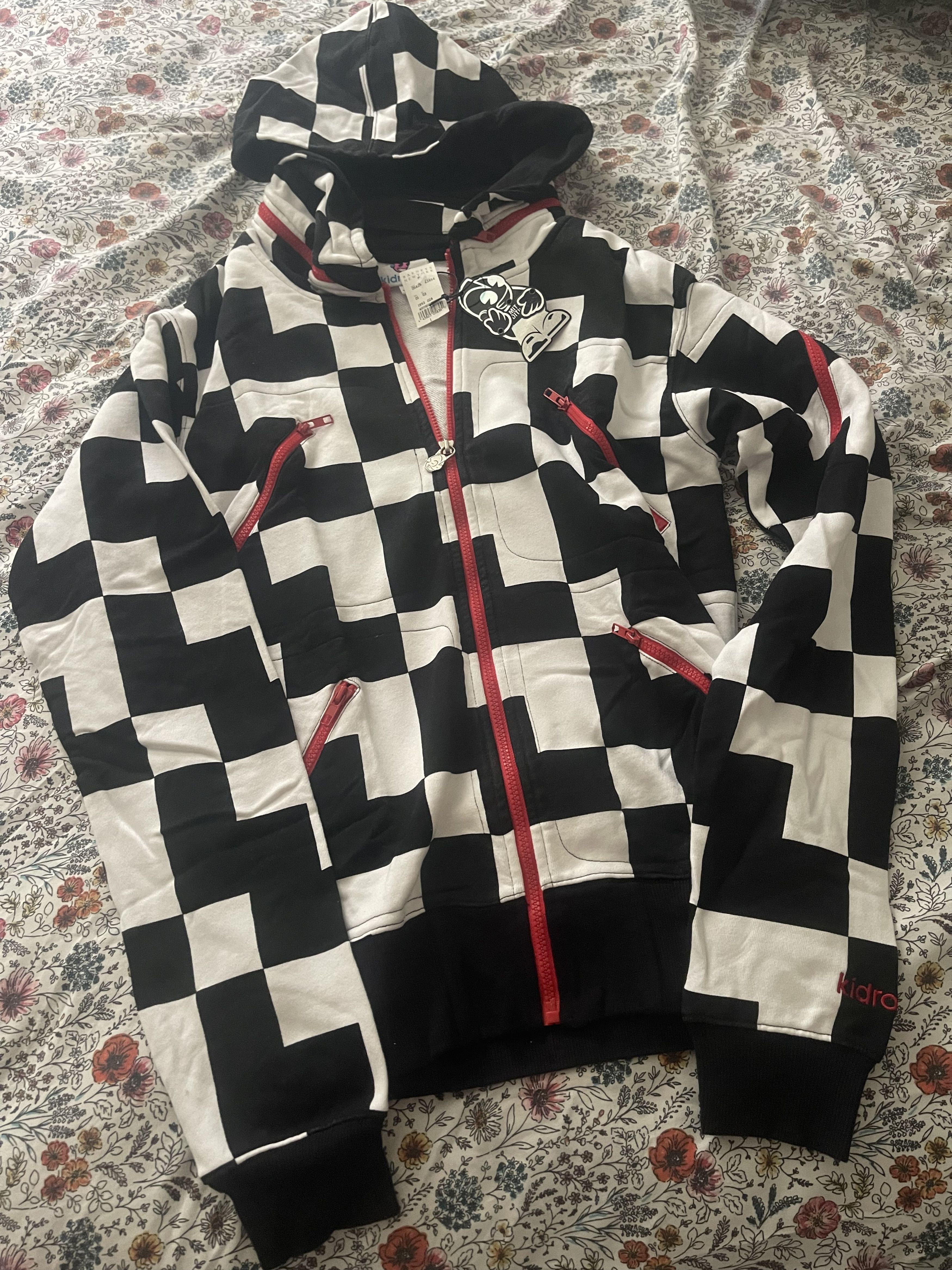 Kid Robot Vintage Kid Robot Gingham Punk Zip Hoodie (Rare) Size US L / EU 52-54 / 3 - 1 Thumbnail