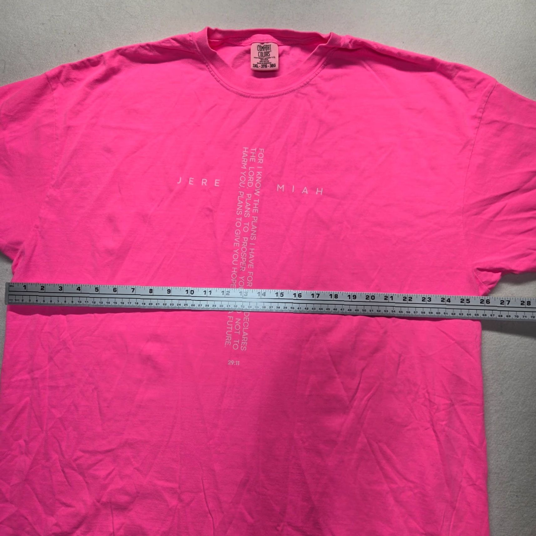 Vintage I Know The Plans I Have For You Jeremiah 29:11 T-Shirt Christian Tee Women's 3XL Pink Shirt Casual Men/ Women Size XXL / US 16-18 / IT 52-54 - 4 Thumbnail