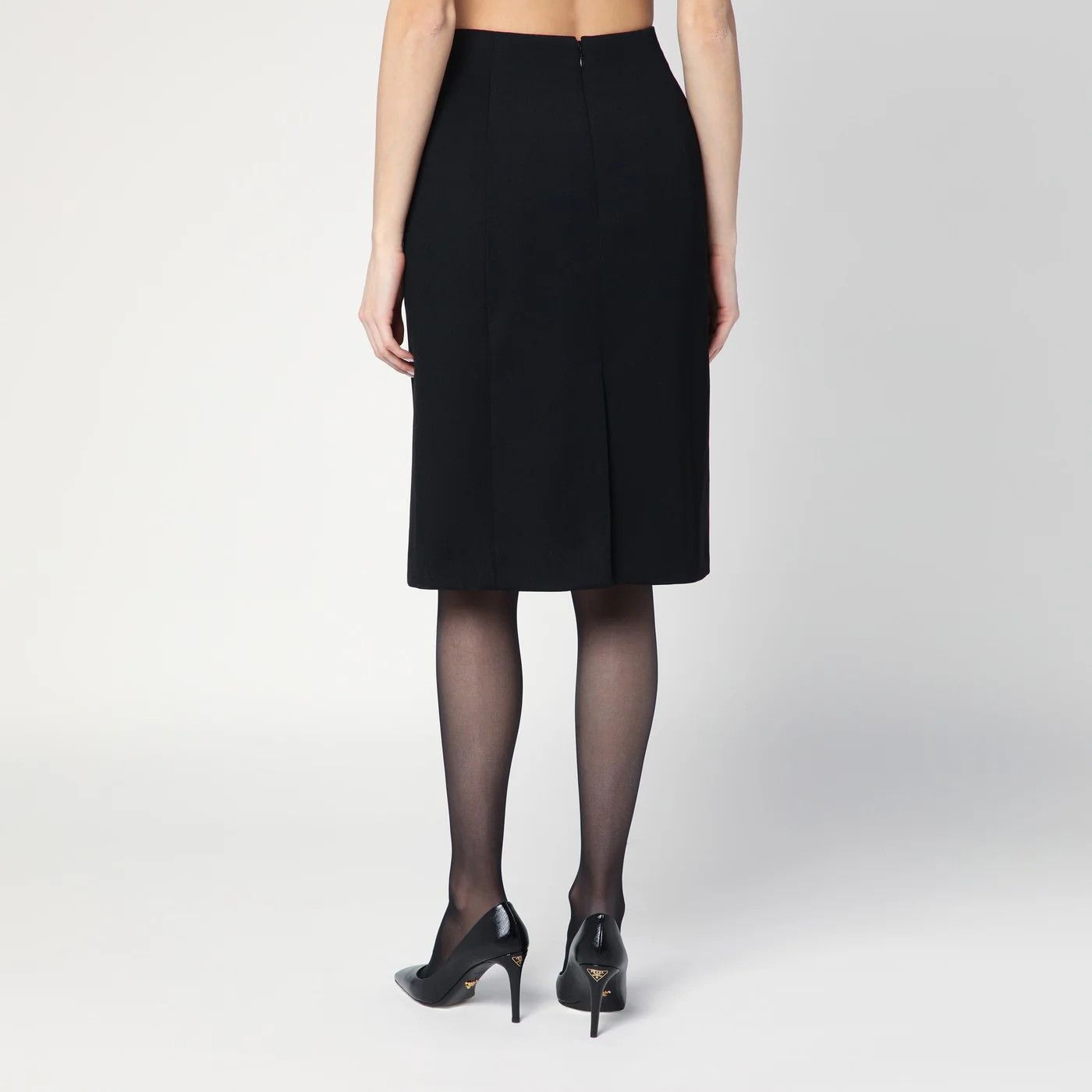 Balenciaga o1d2blof0426 Midi Skirt in Black Size 27" / US 4 / IT 40 - 2 Thumbnail