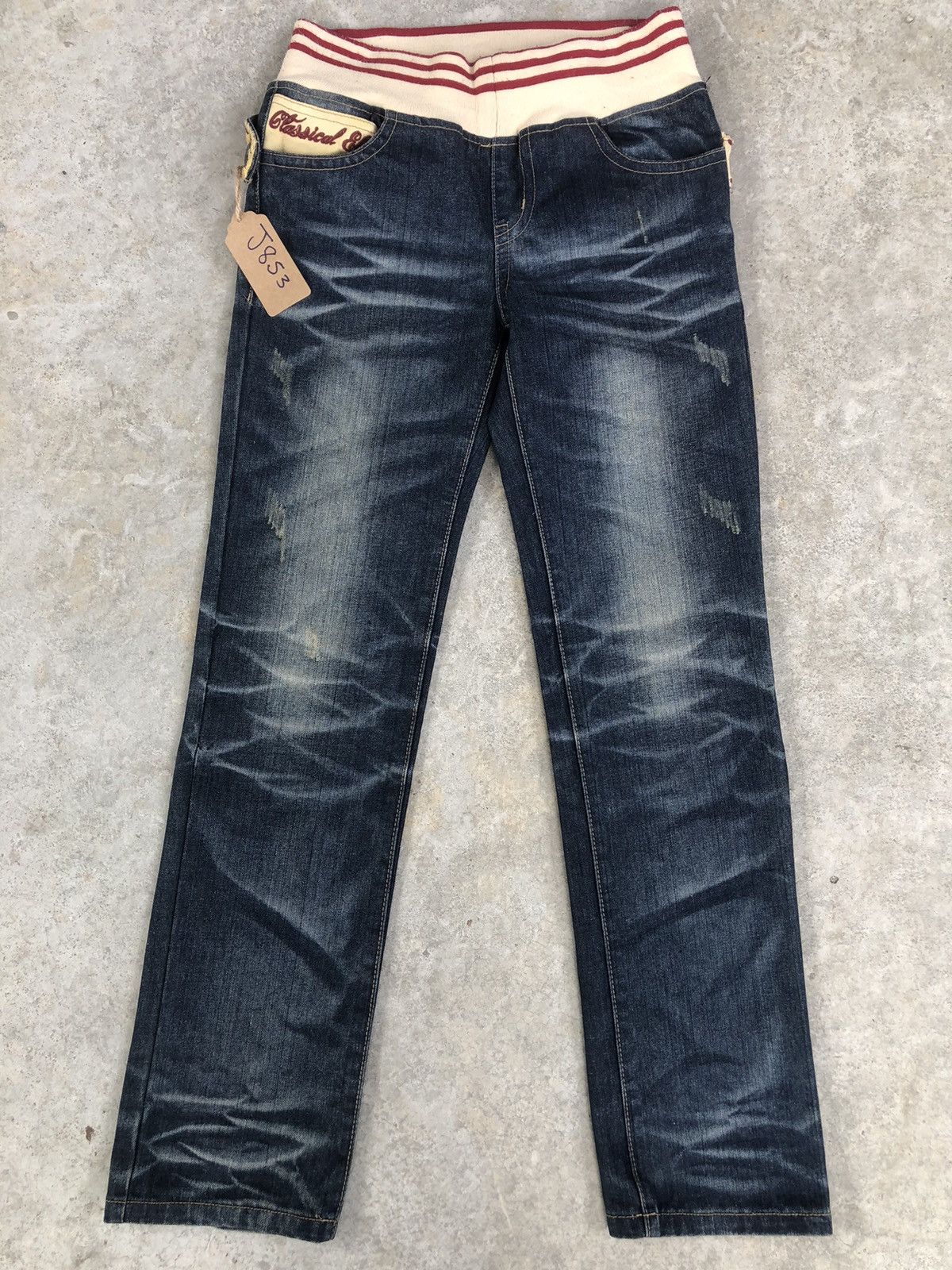 Japanese Brand Japanese Classical elf Distressed Jeans Embroidered Size US 31 - 2 Thumbnail