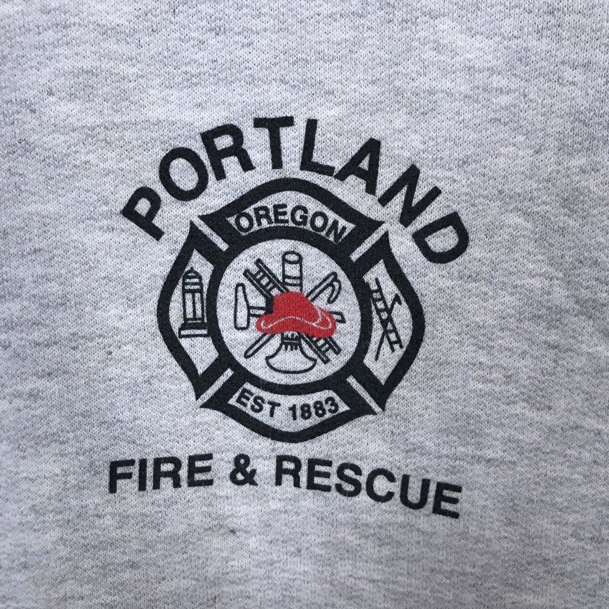 Jerzees Vintage Jerzees Portland Fire & Rescue Pullover Jumper Size US L / EU 52-54 / 3 - 3 Thumbnail