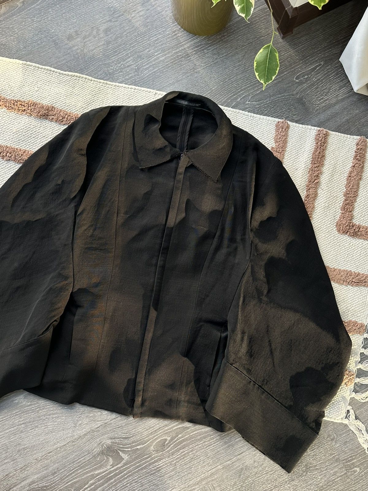 Vintage × Yohji Yamamoto Rare🖤 Yohji Yamamoto 2009 Archive Black Zip Kimono Jacket Size M / US 6-8 / IT 42-44 - 4 Thumbnail