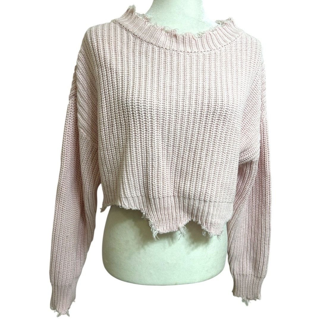 Other Le Lis Collection Oversized Distressed Light Pink Cropped S Size S / US 4 / IT 40 - 1 Thumbnail