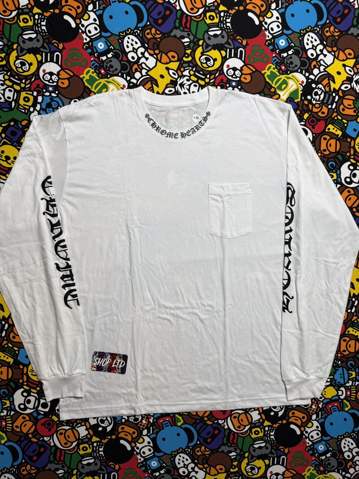 Chrome Hearts Chrome Hearts White Script Logo Long Sleeve Tee Size US XXL / EU 58 / 5 - 2 Thumbnail