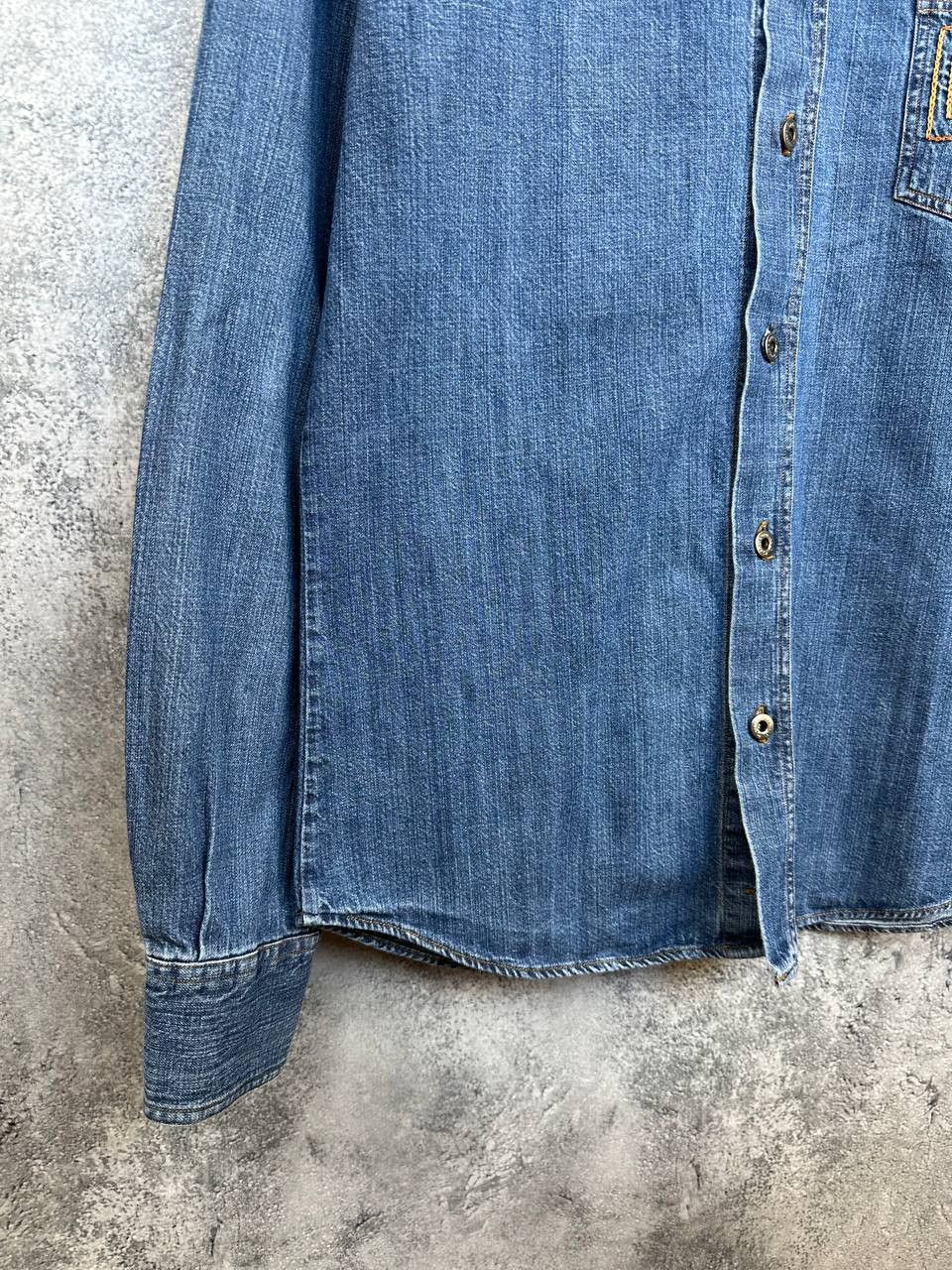 Dolce & Gabbana D&G Dolce & Gabbana Denim Shirt Vintage Logo Pocket Slim Fit Size US L / EU 52-54 / 3 - 6 Thumbnail