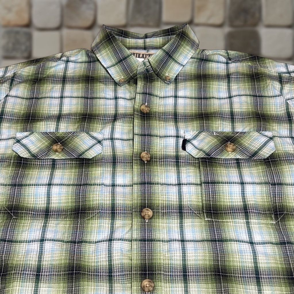 Vintage Duluth Mens M Long Sleeve Button-Down Green Plaid Shirt Polyester Size US M / EU 48-50 / 2 - 1 Thumbnail