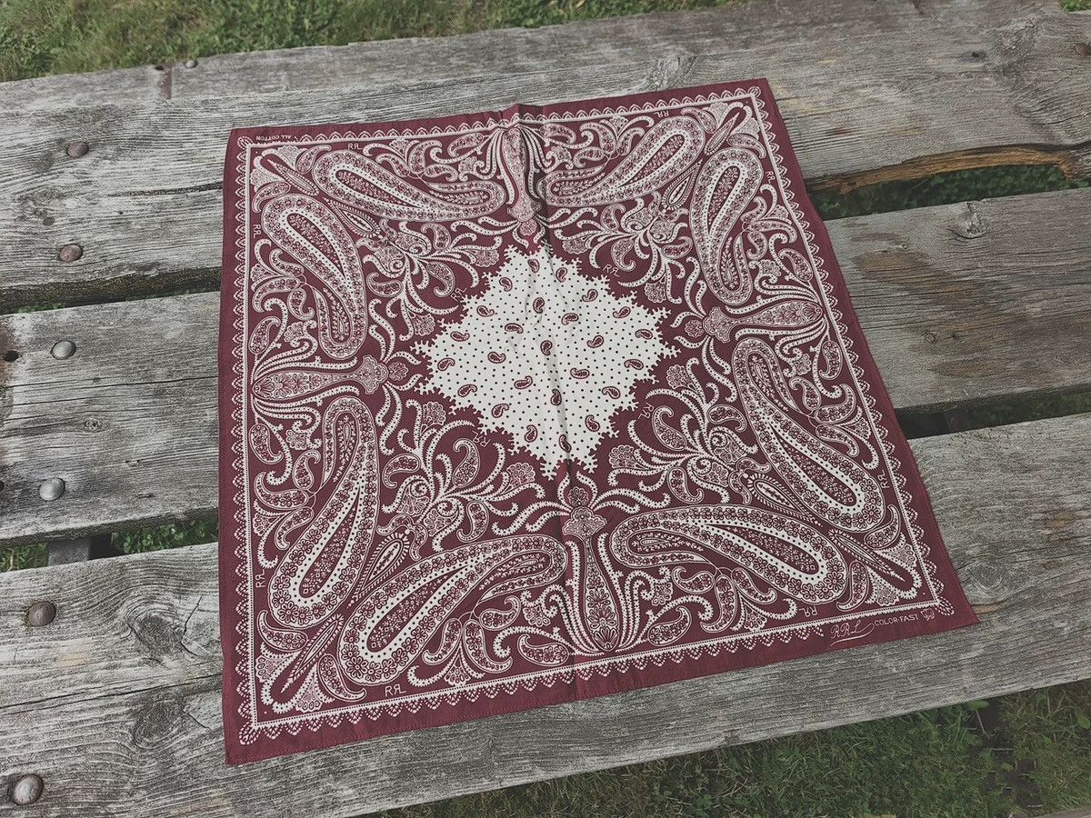 RRL Ralph Lauren RRL Indigo Turn of the Century Paisley Bandanna Scarf Size ONE SIZE - 2 Thumbnail