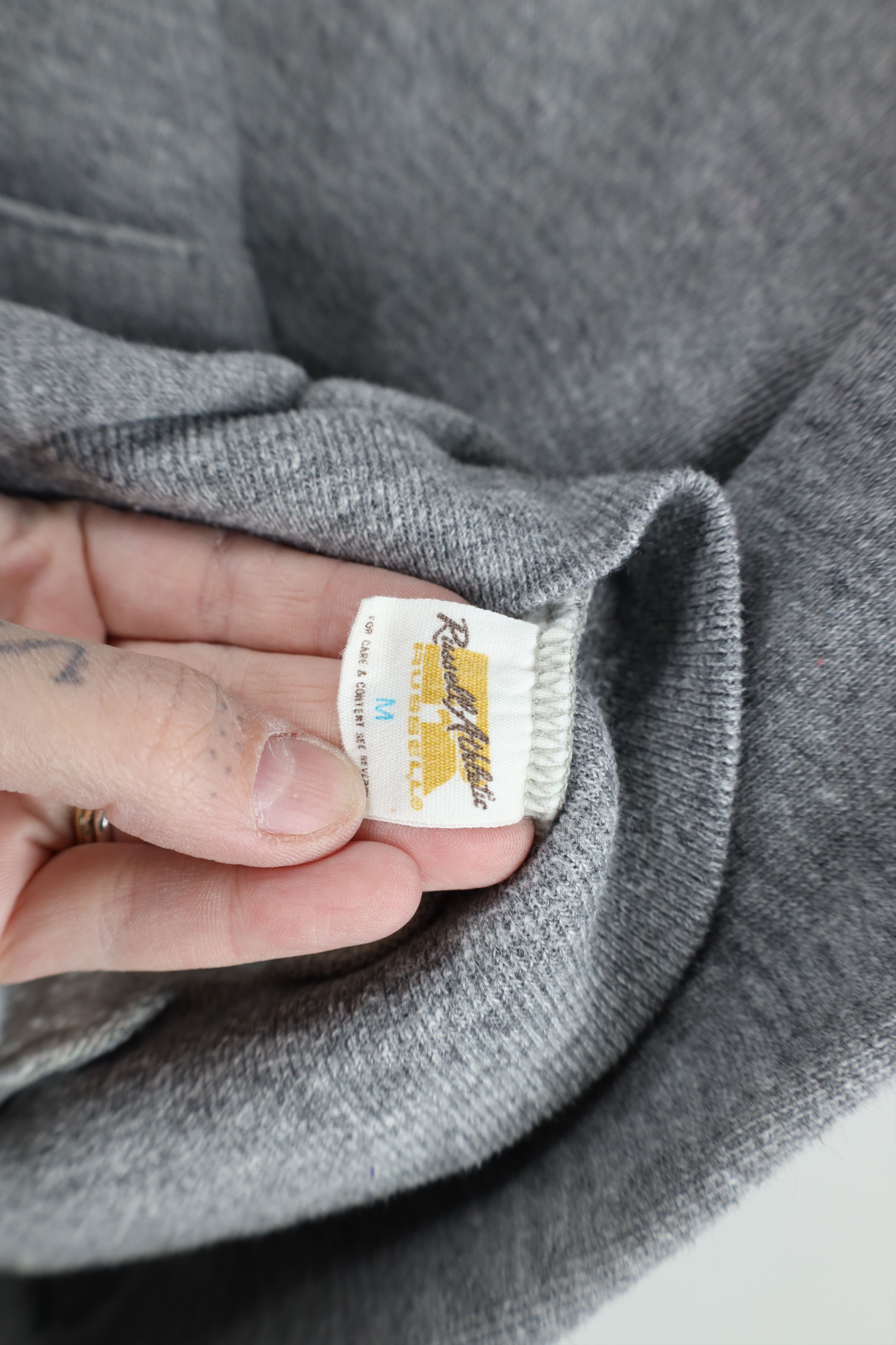 Russell Athletic × Vintage Vintage 70s Russell Athletic Hoodie Sweatshirt Gray USA Size US M / EU 48-50 / 2 - 9 Thumbnail