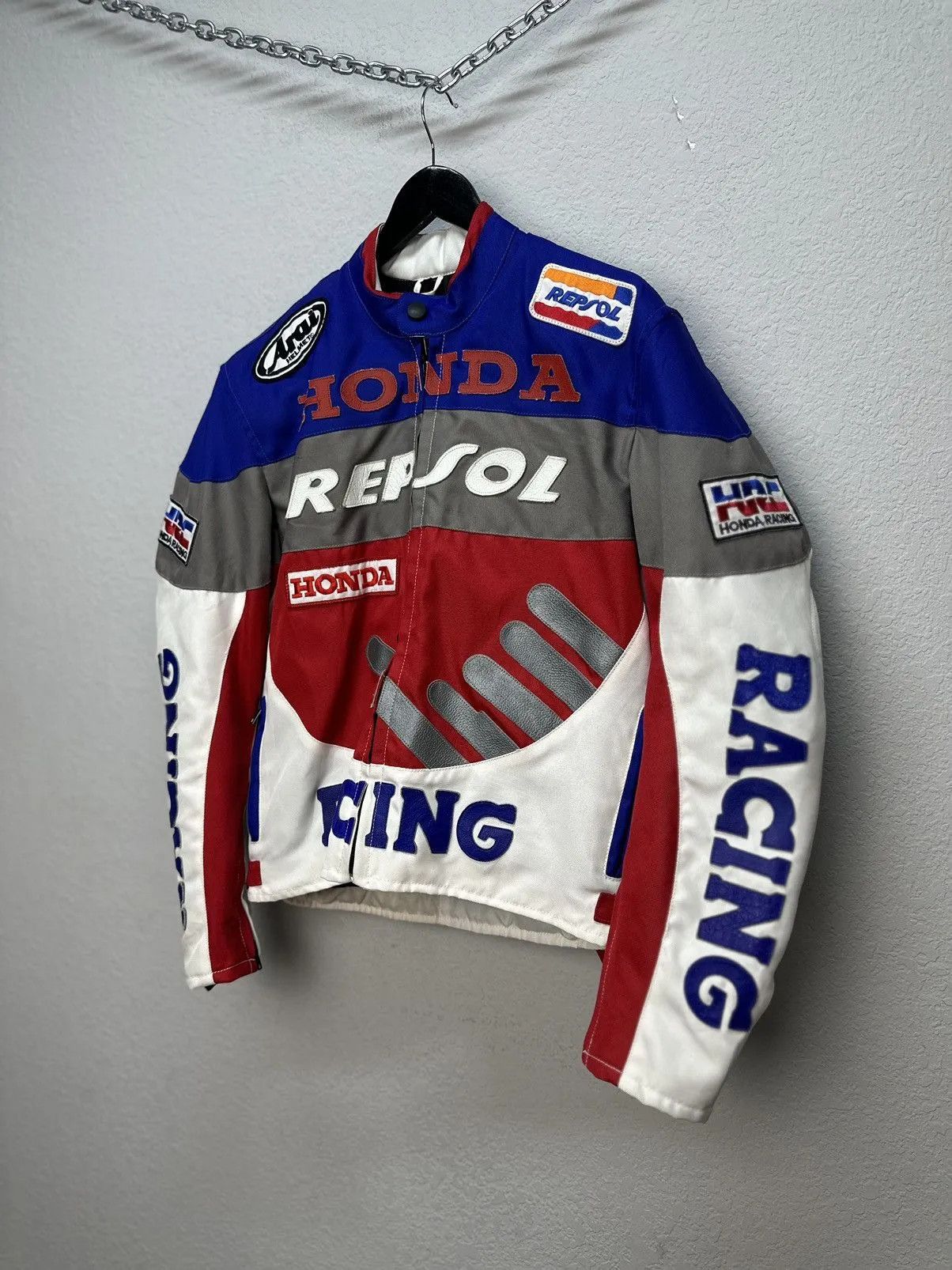 Honda Vintage Leather Jacket Honda Marlboro Red Bull NASCAR Moto Size US S / EU 44-46 / 1 - 1 Thumbnail