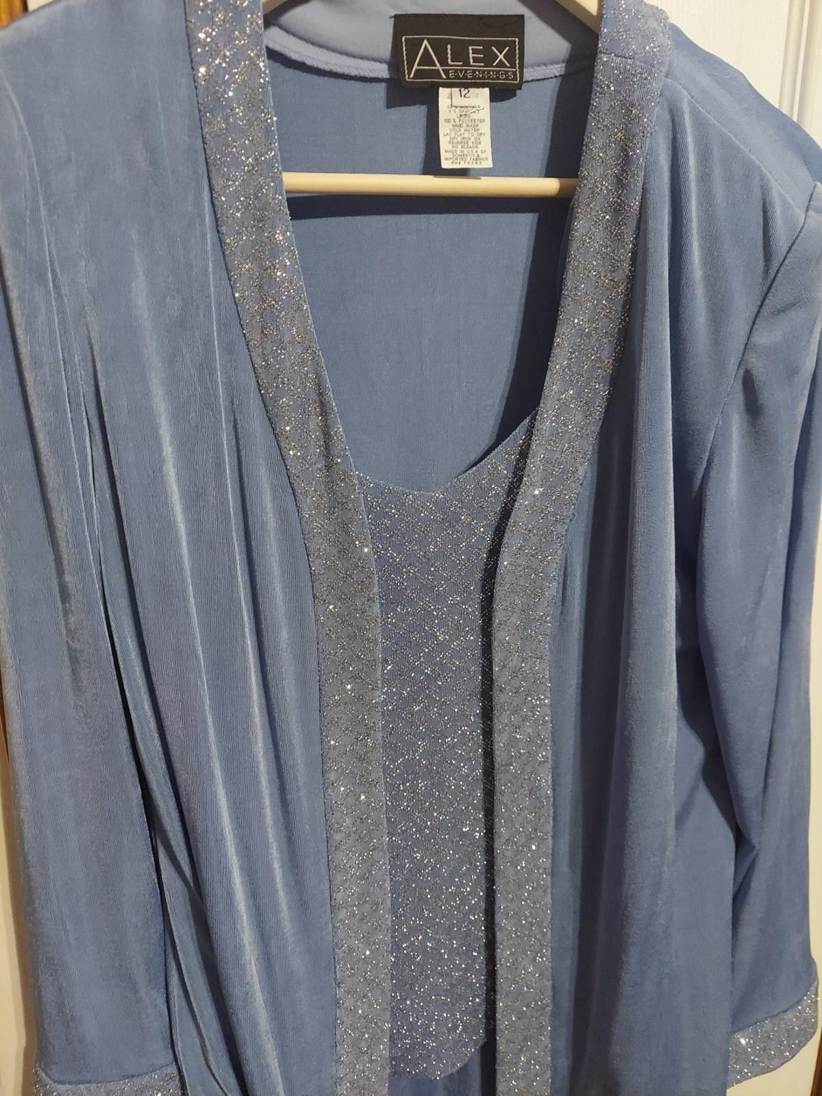 Other Alex Evenings Mother Of The Bride Formal Dress Blue Size XL / US 12-14 / IT 48-50 - 4 Thumbnail