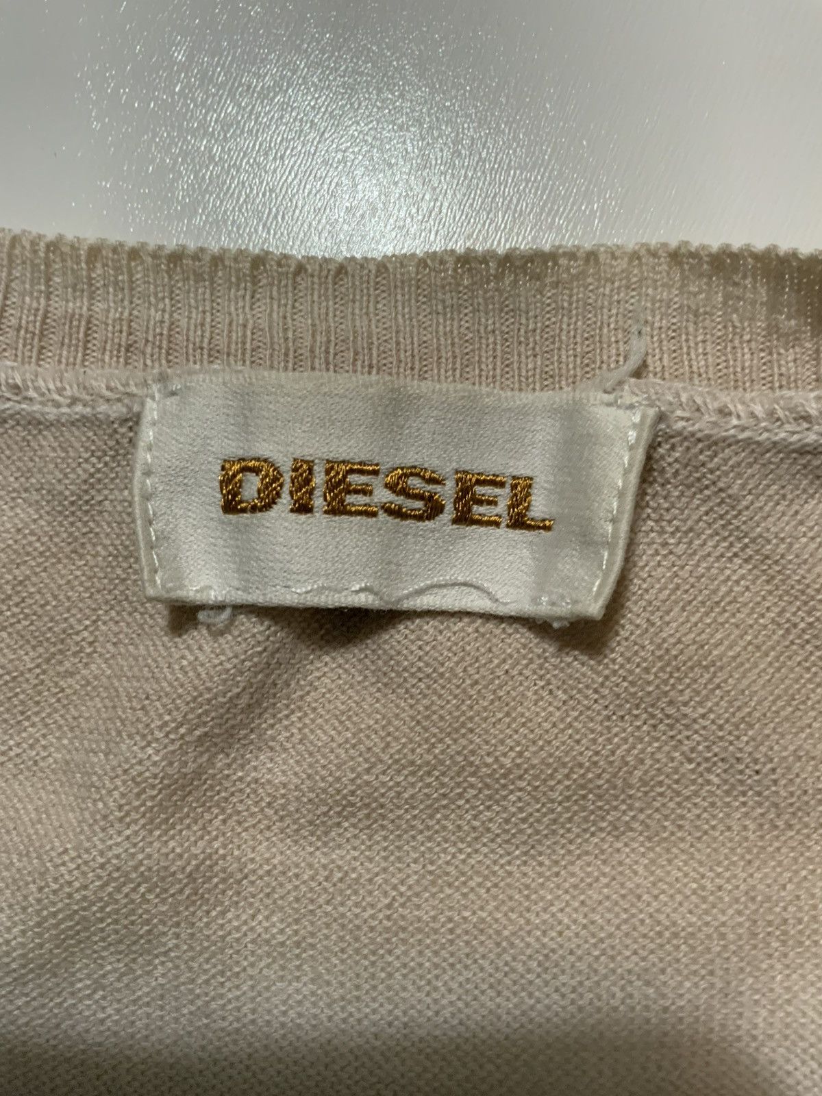 Diesel Diesel Abstract Face Cotton Knit V Neck Pullover Sweater Size US S / EU 44-46 / 1 - 5 Thumbnail