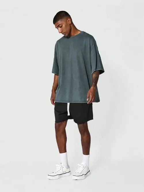 Ripped Edge Raw Y2k Shorts drill